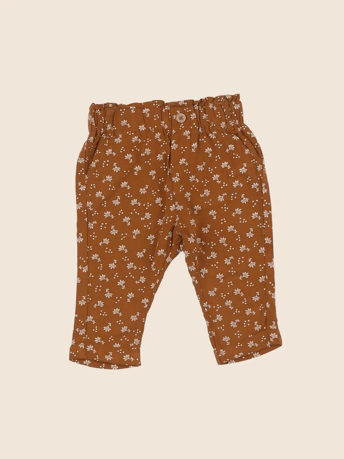 Vertbaudet - pantalon marron - 6 mois