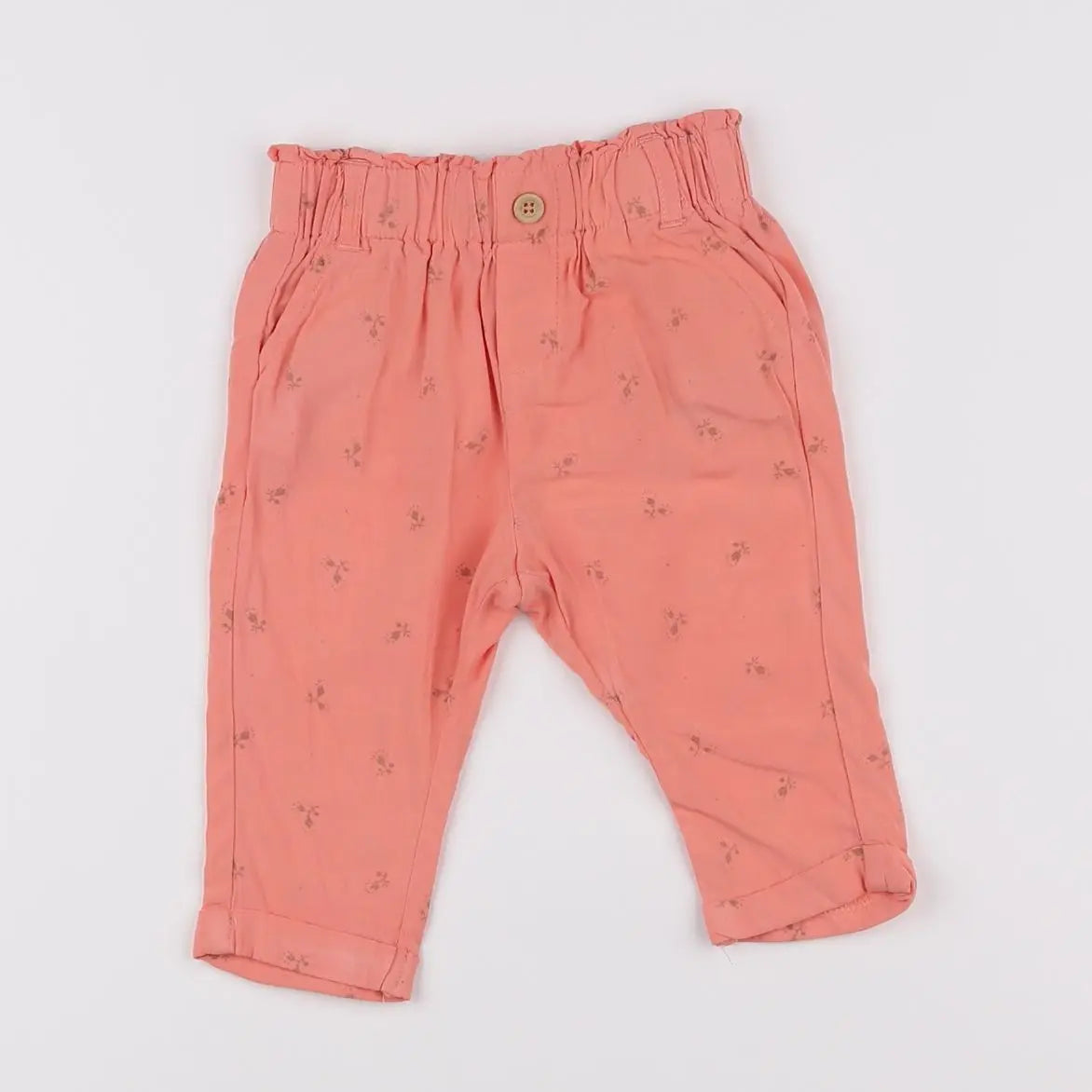 Vertbaudet - pantalon orange - 6 mois