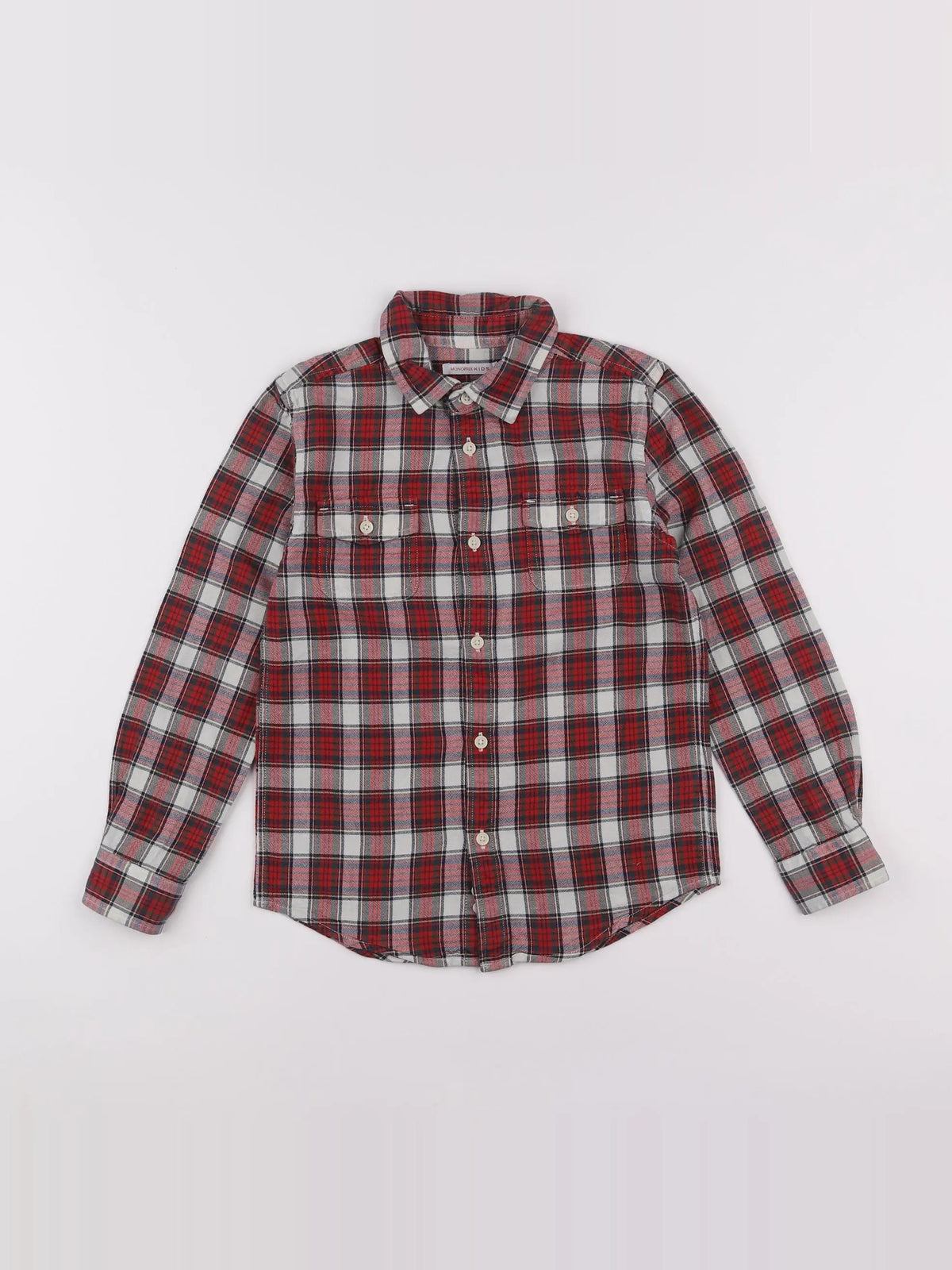 Monoprix - chemise rouge - 8 ans