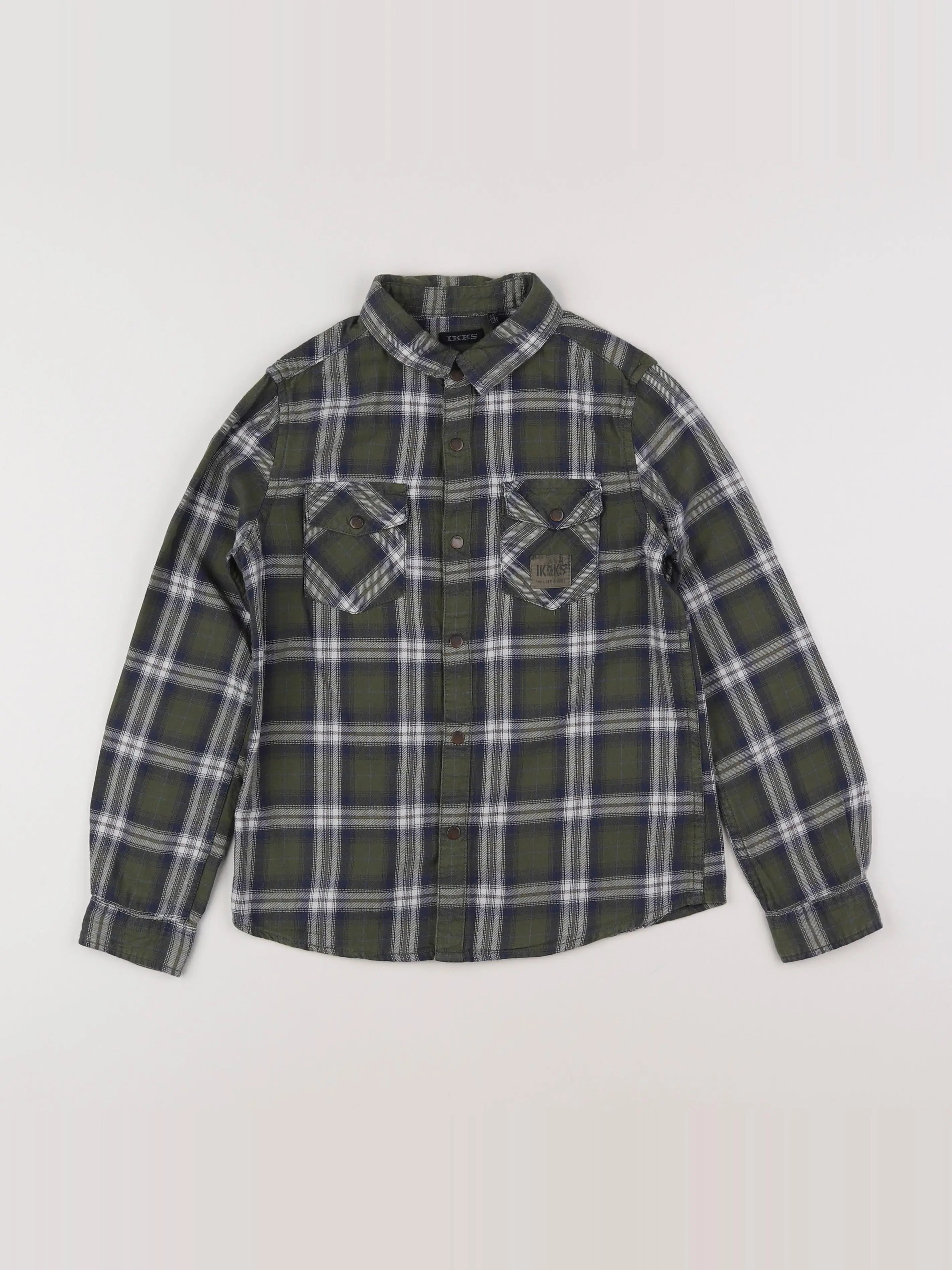 IKKS - chemise imprimé au dos vert - 8 ans