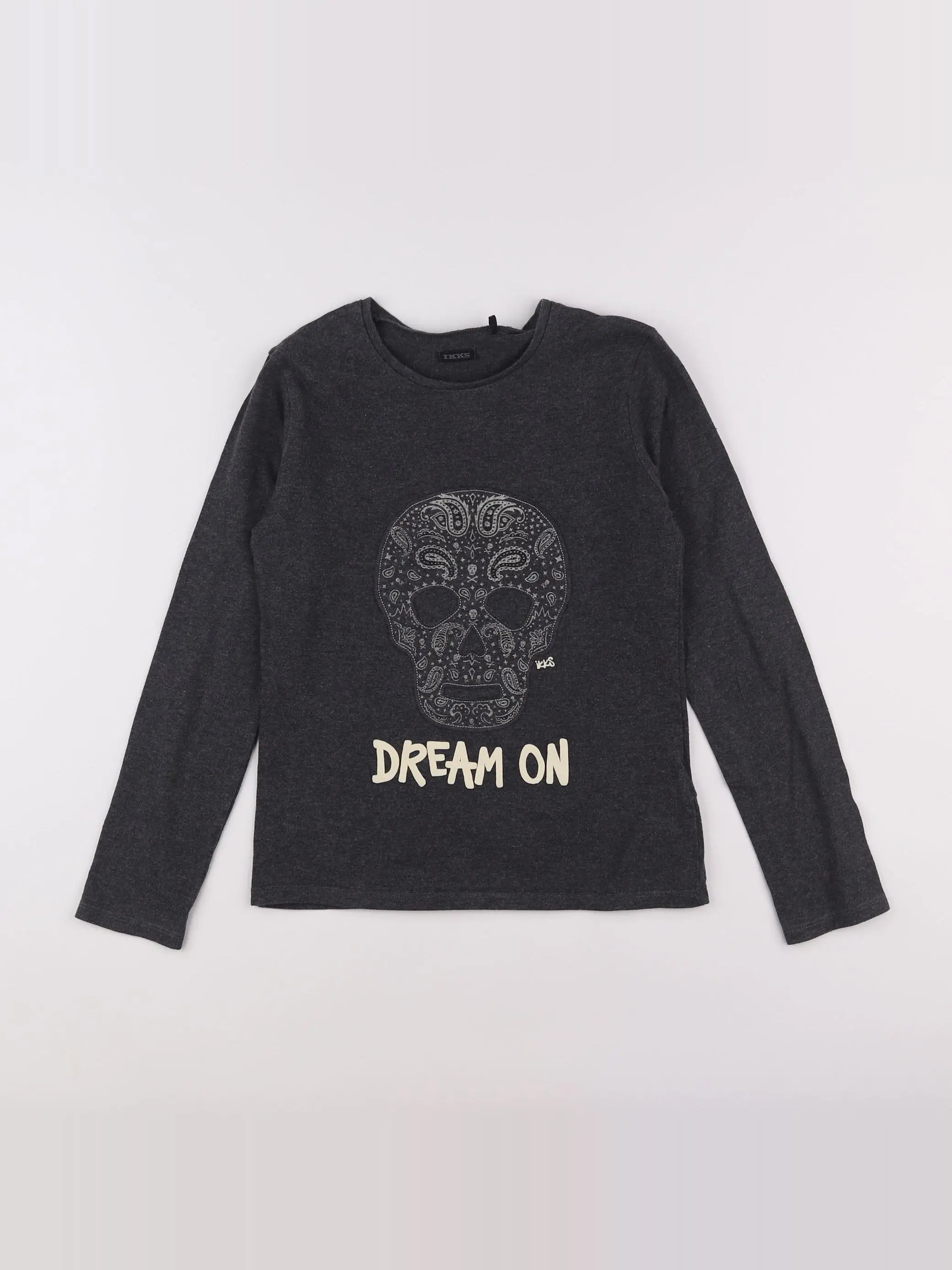 IKKS - tee-shirt gris - 10 ans