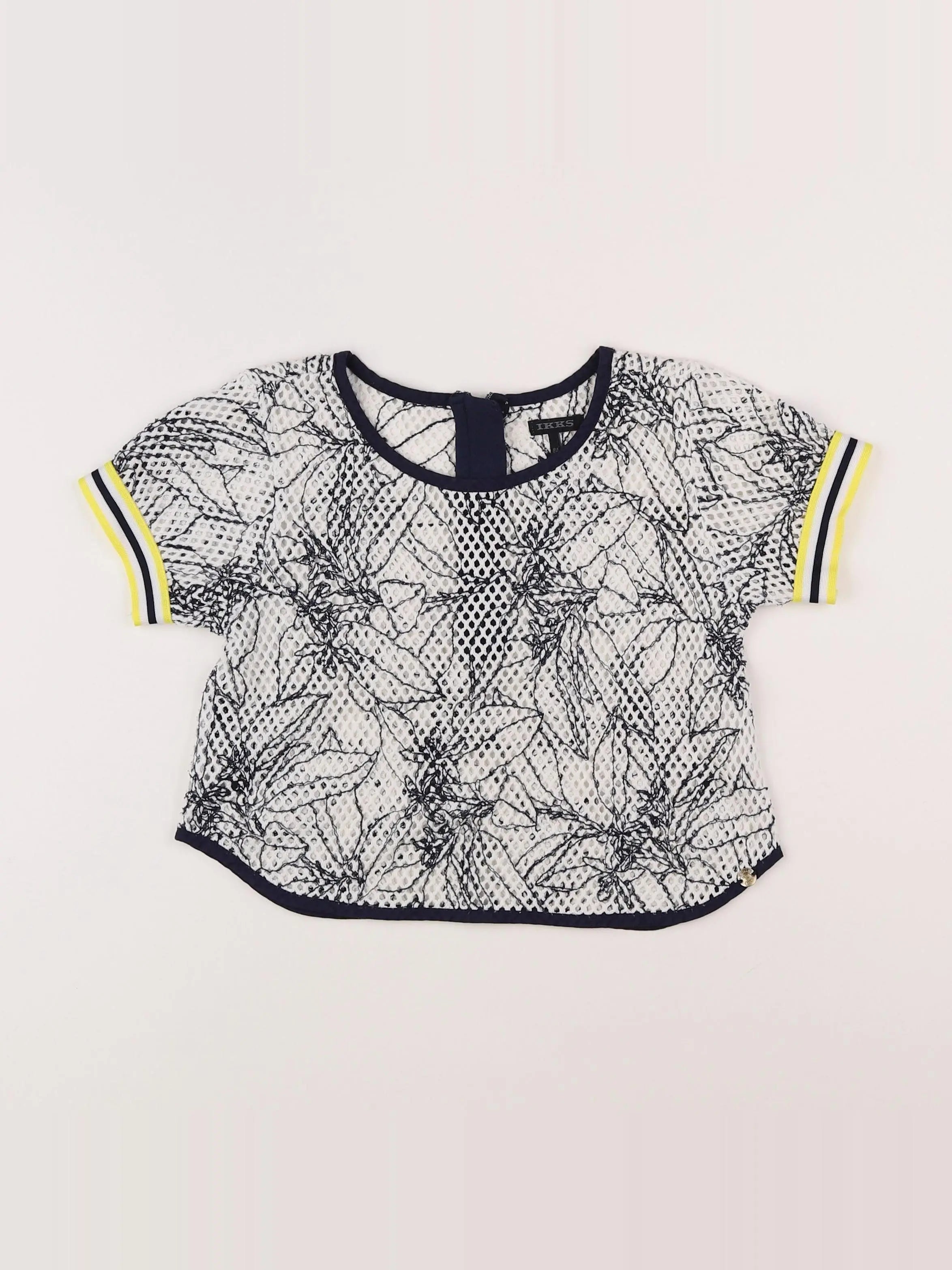 IKKS - pull bleu, blanc - 8 ans