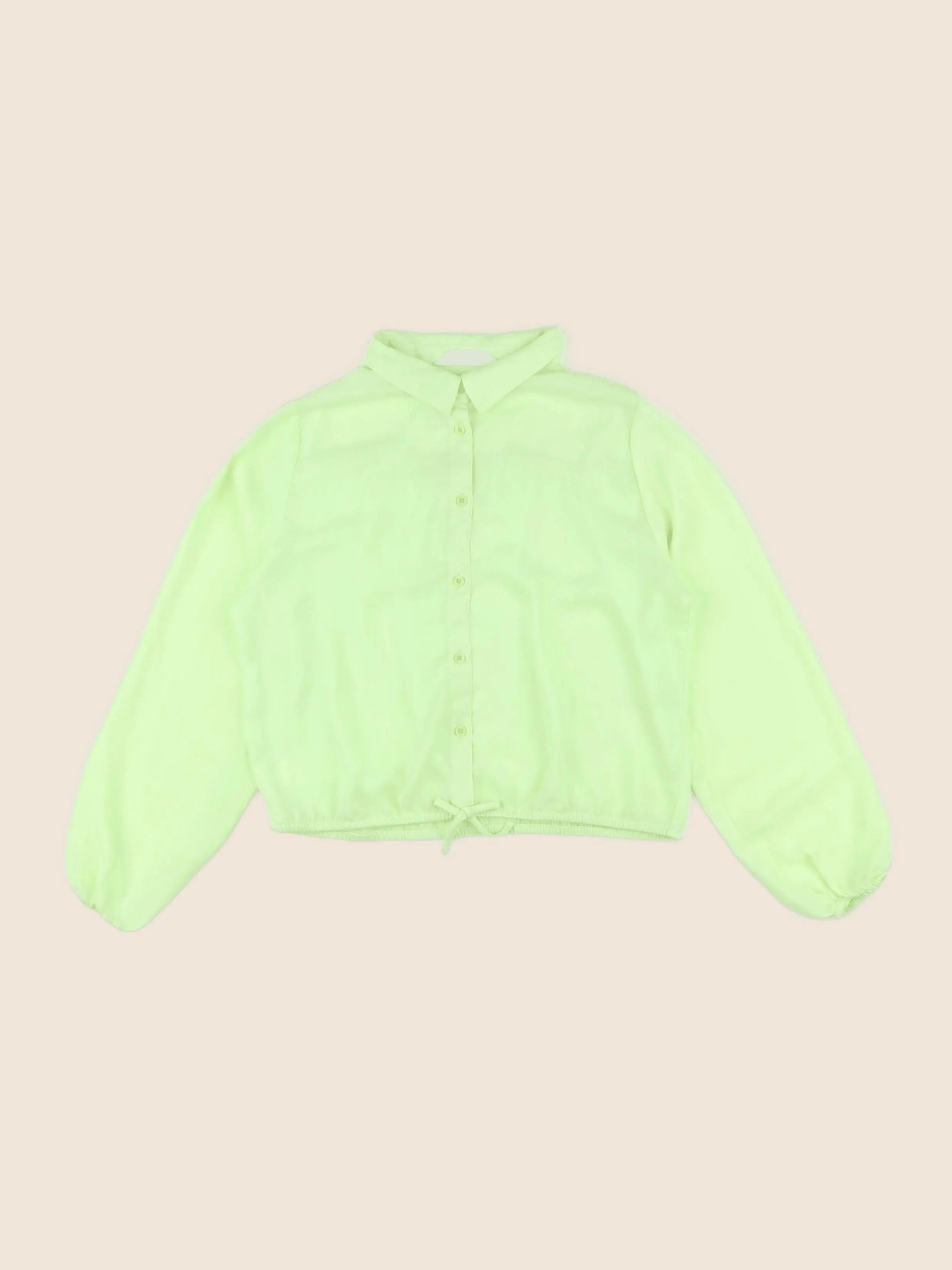 H&M - blouse jaune fluo - 13/14 ans