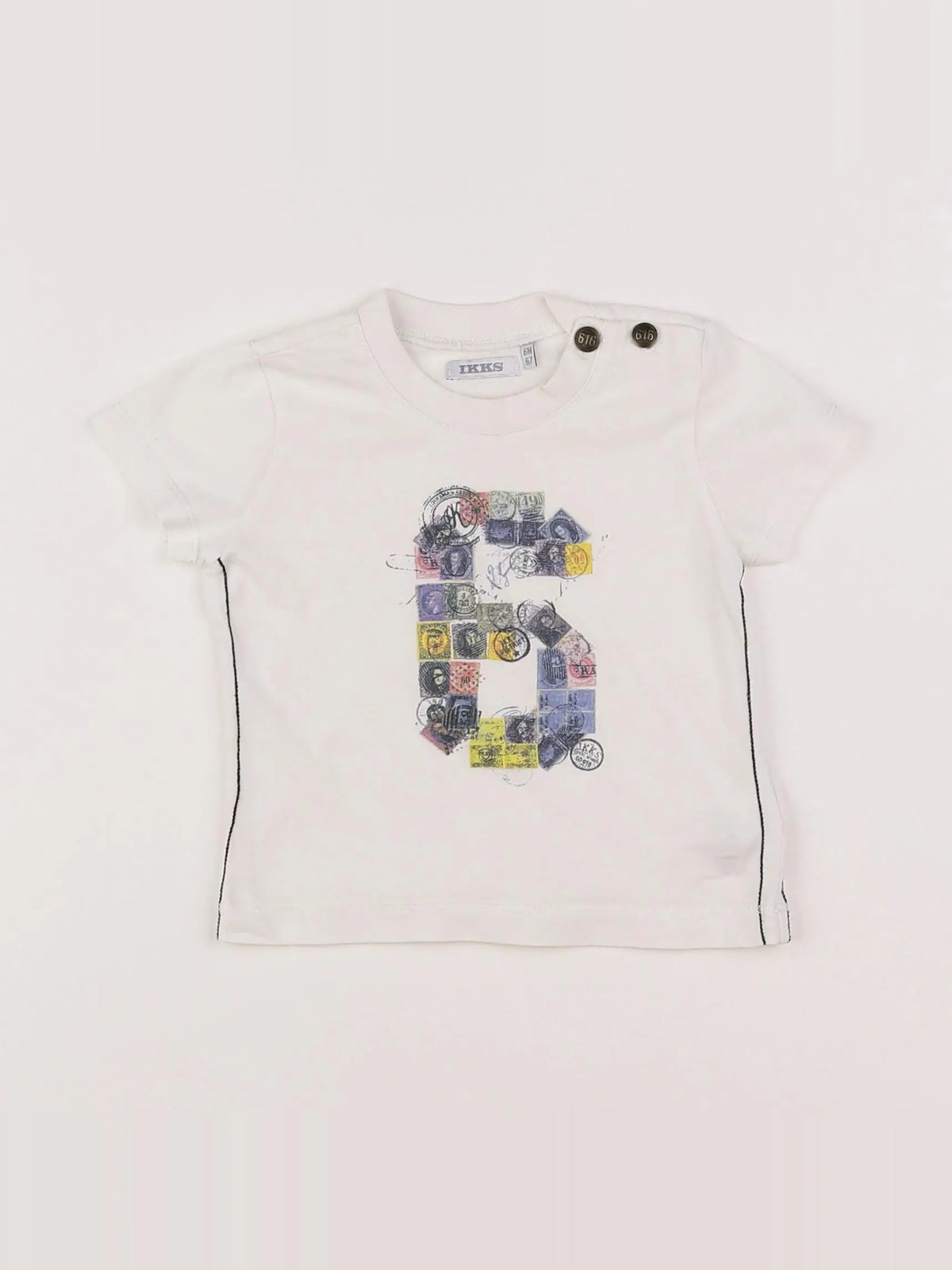 IKKS - tee-shirt blanc - 6 mois