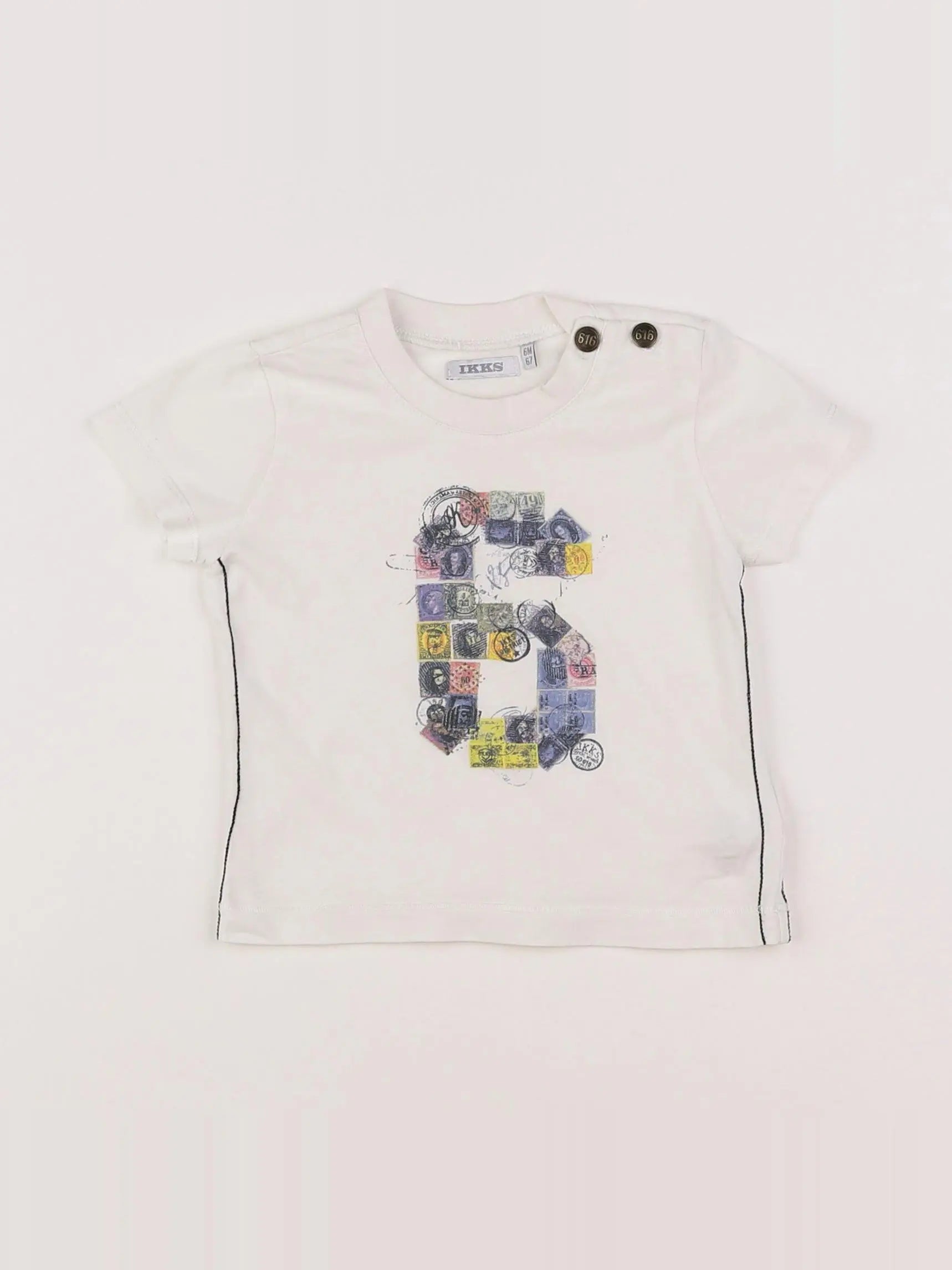 IKKS - tee-shirt blanc - 6 mois