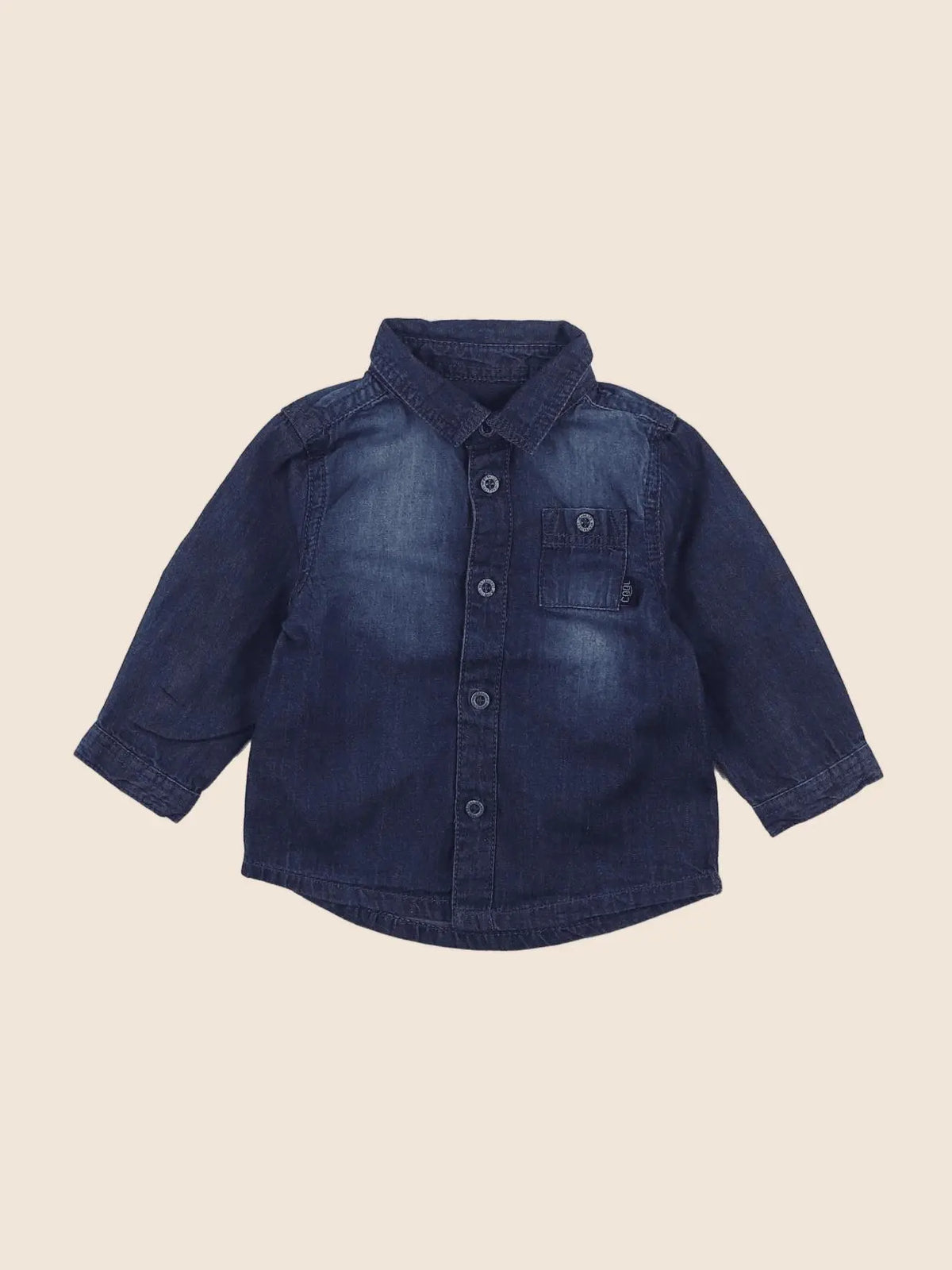 Vertbaudet - chemise bleu - 6 mois