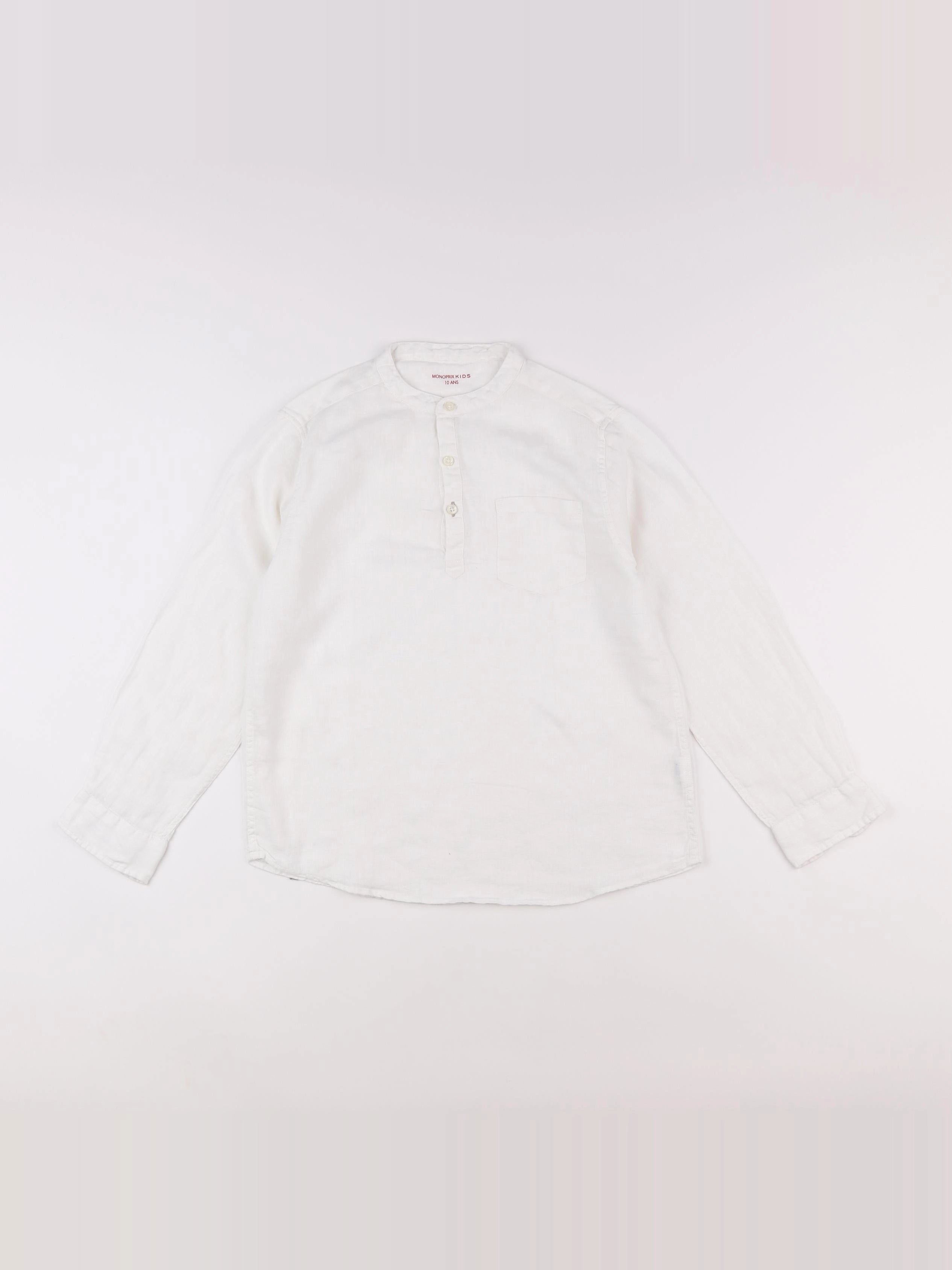 Monoprix - chemise blanc - 10 ans