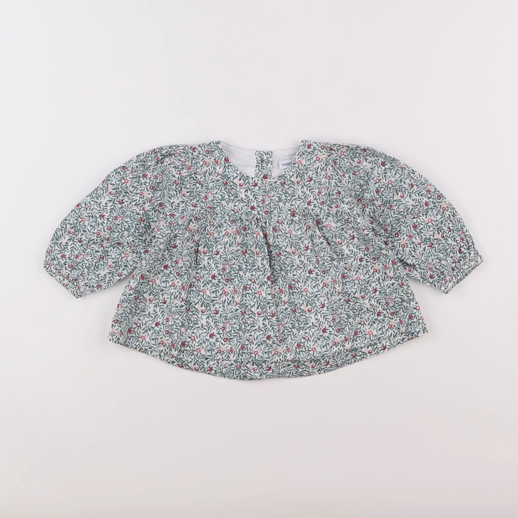 Vertbaudet - blouse vert - 9 mois