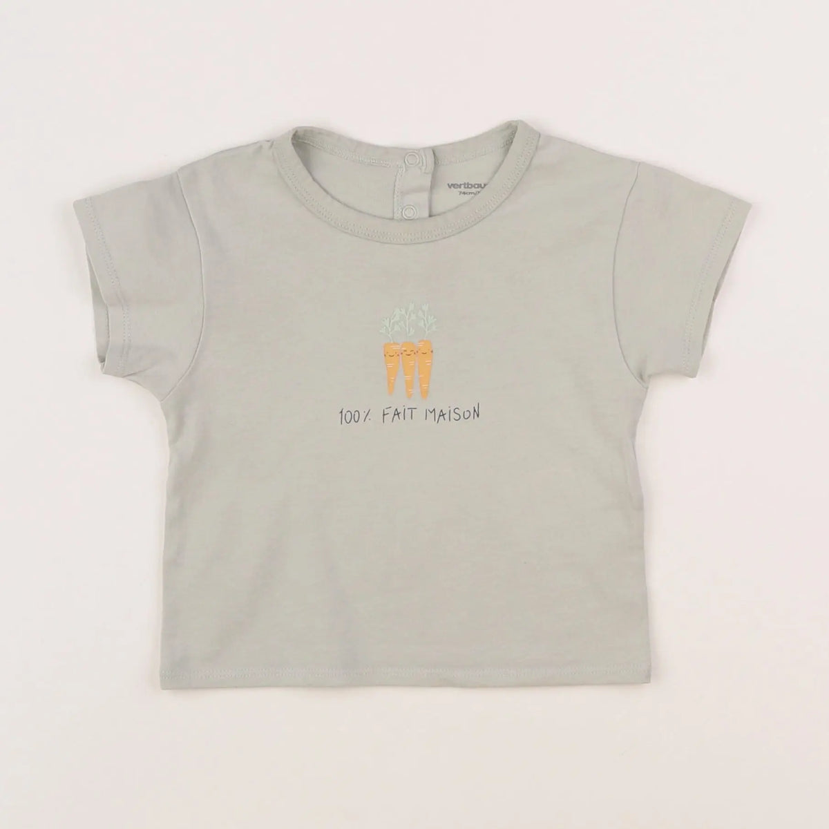 Vertbaudet - tee-shirt vert - 12 mois