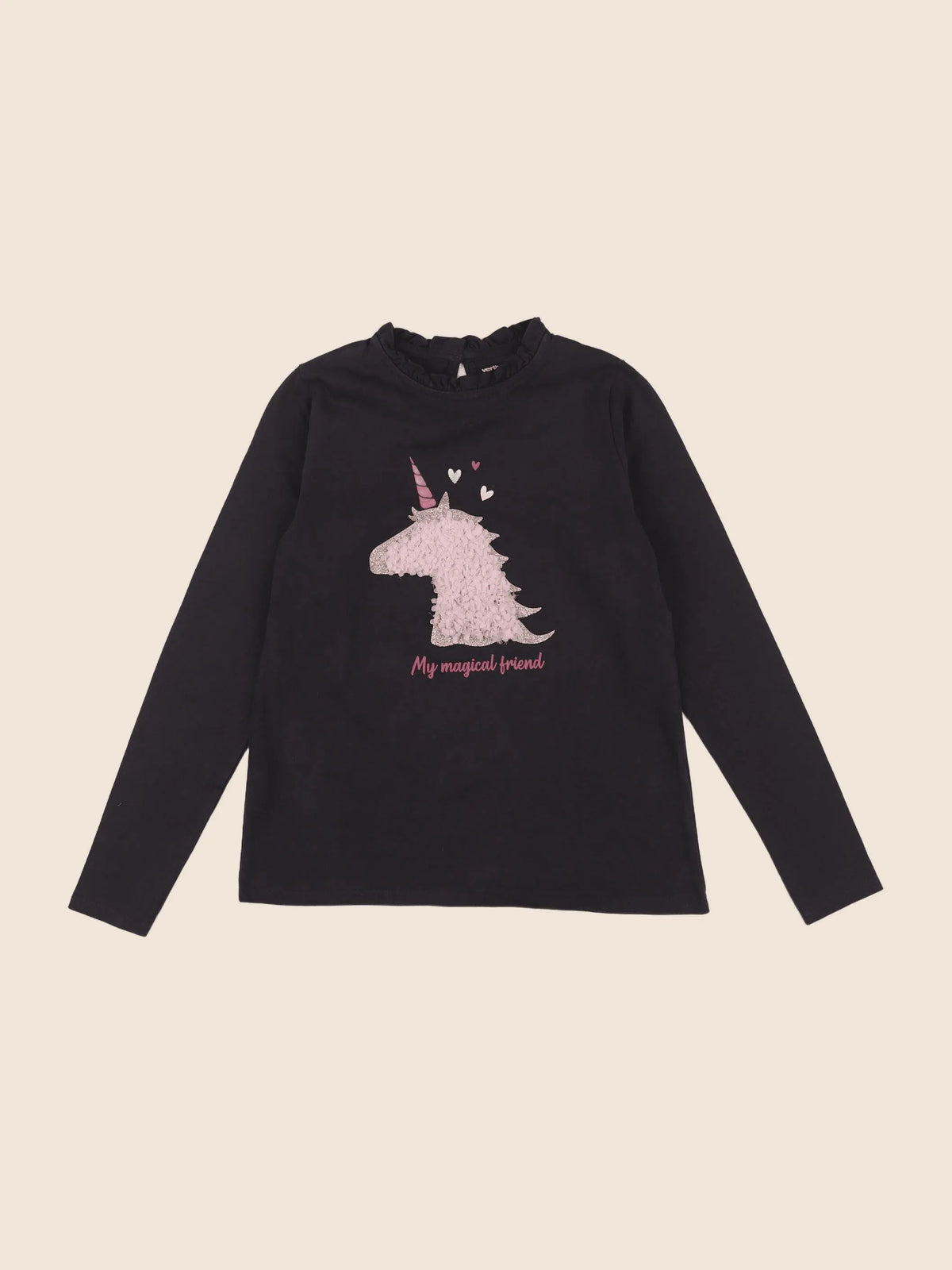 Vertbaudet - tee-shirt gris, rose - 10 ans