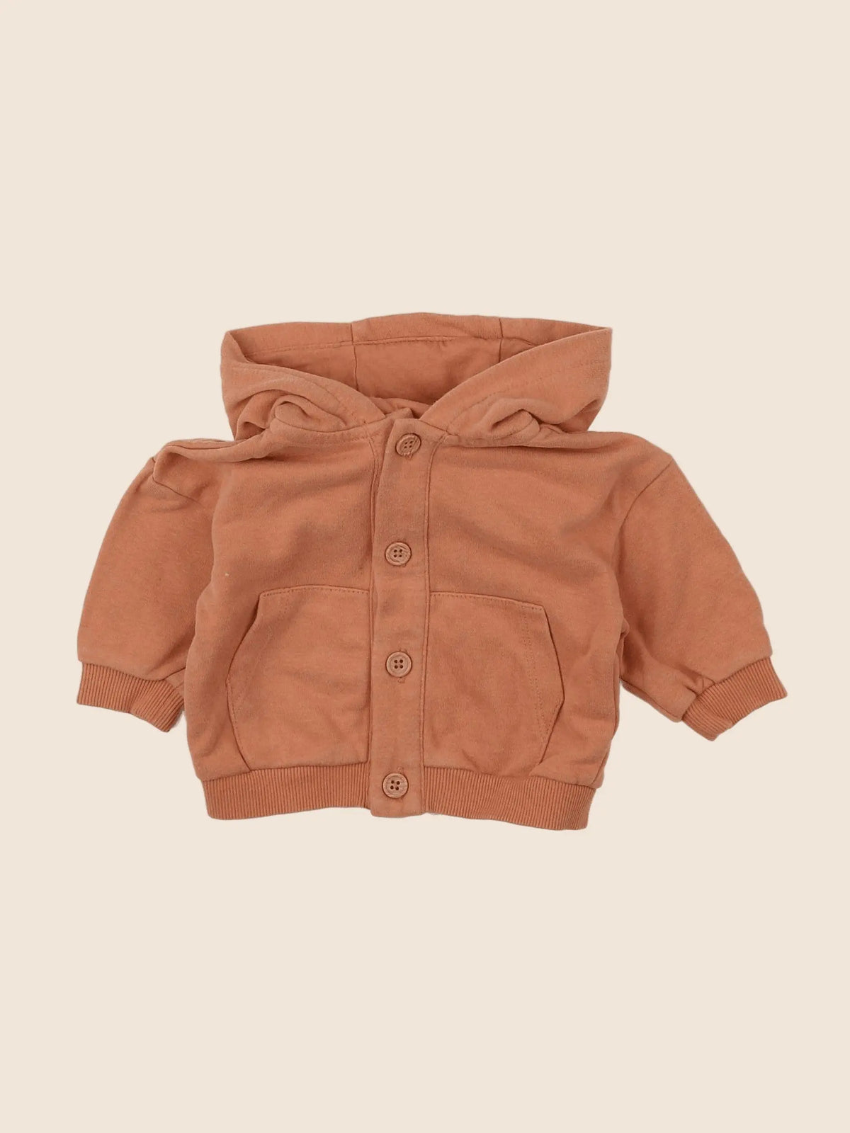 Vertbaudet - sweat orange - 3 mois