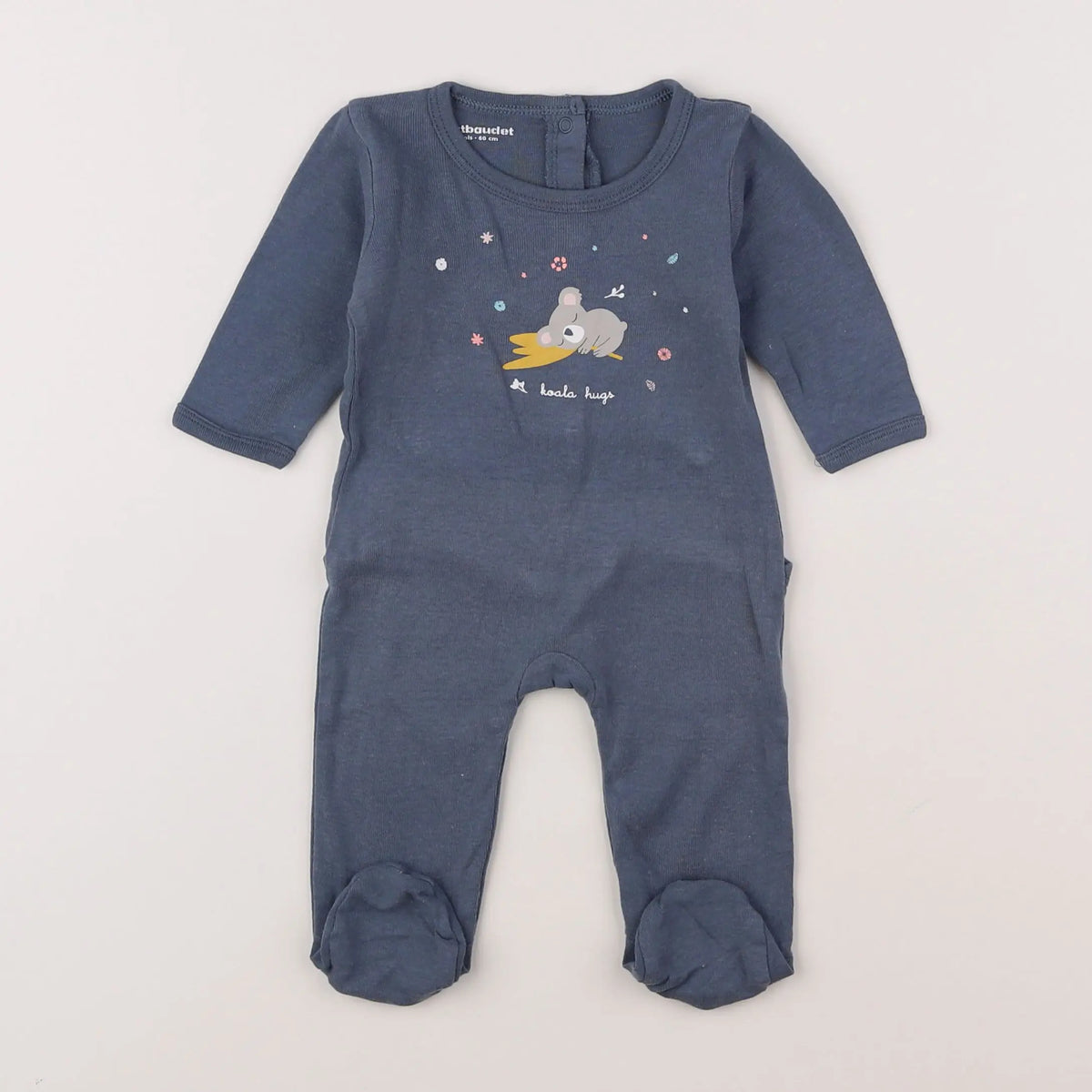 Vertbaudet - pyjama coton bleu - 3 mois