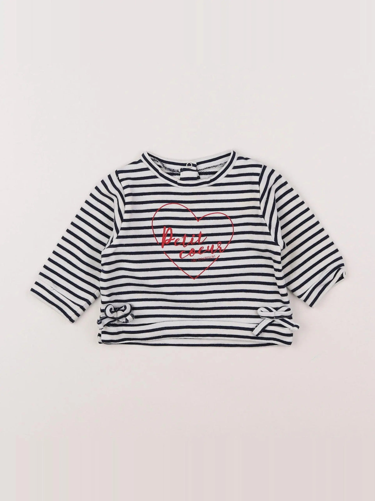 Vertbaudet - sweat bleu, blanc - 3 mois
