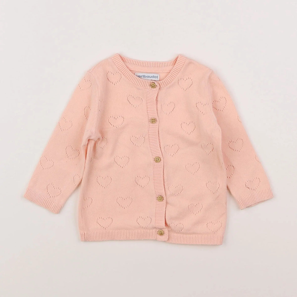 Vertbaudet - gilet rose - 6 mois