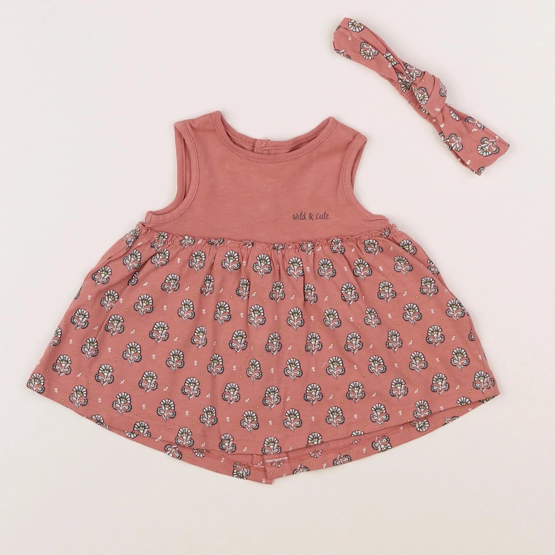 Vertbaudet - robe rose - 1 mois