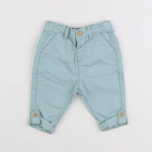 Vertbaudet - pantalon vert - 3 mois