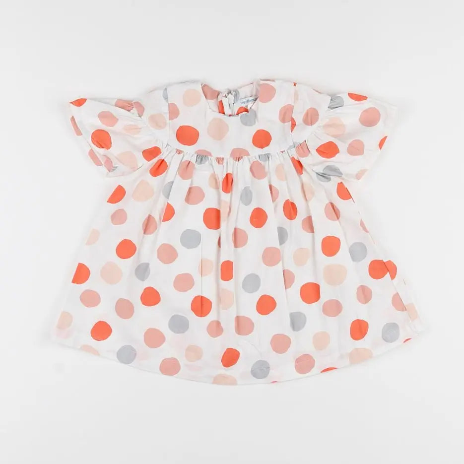 Vertbaudet - robe blanc - 12 mois