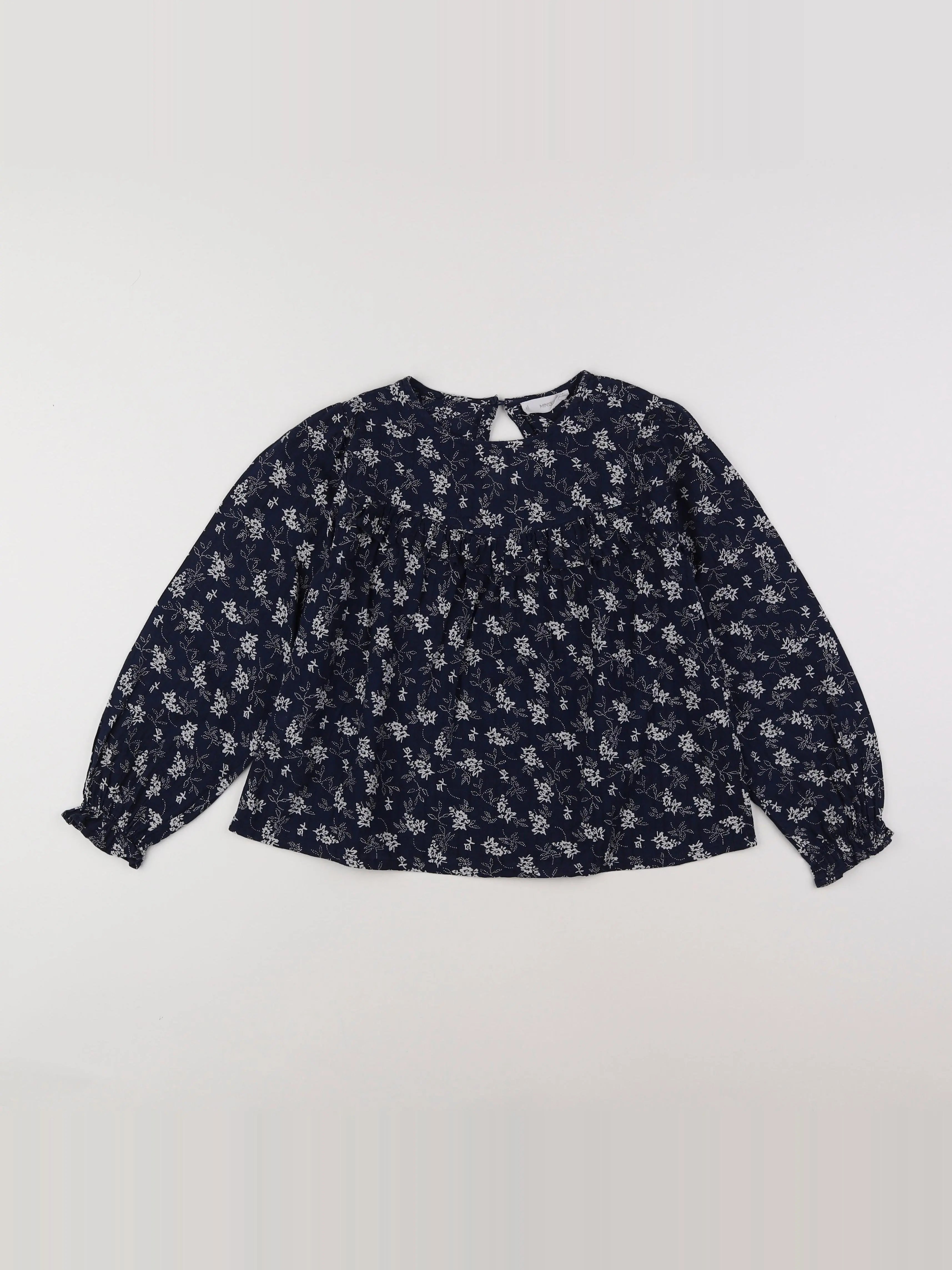 Mango - blouse bleu, blanc - 8 ans