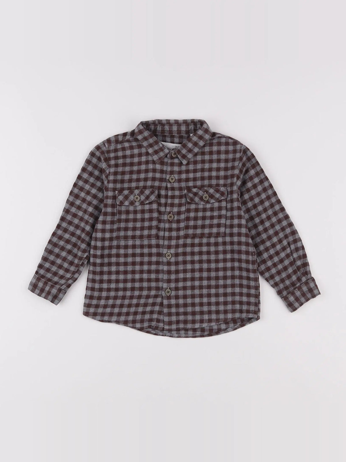 Zara - chemise marron - 18 mois à 2 ans