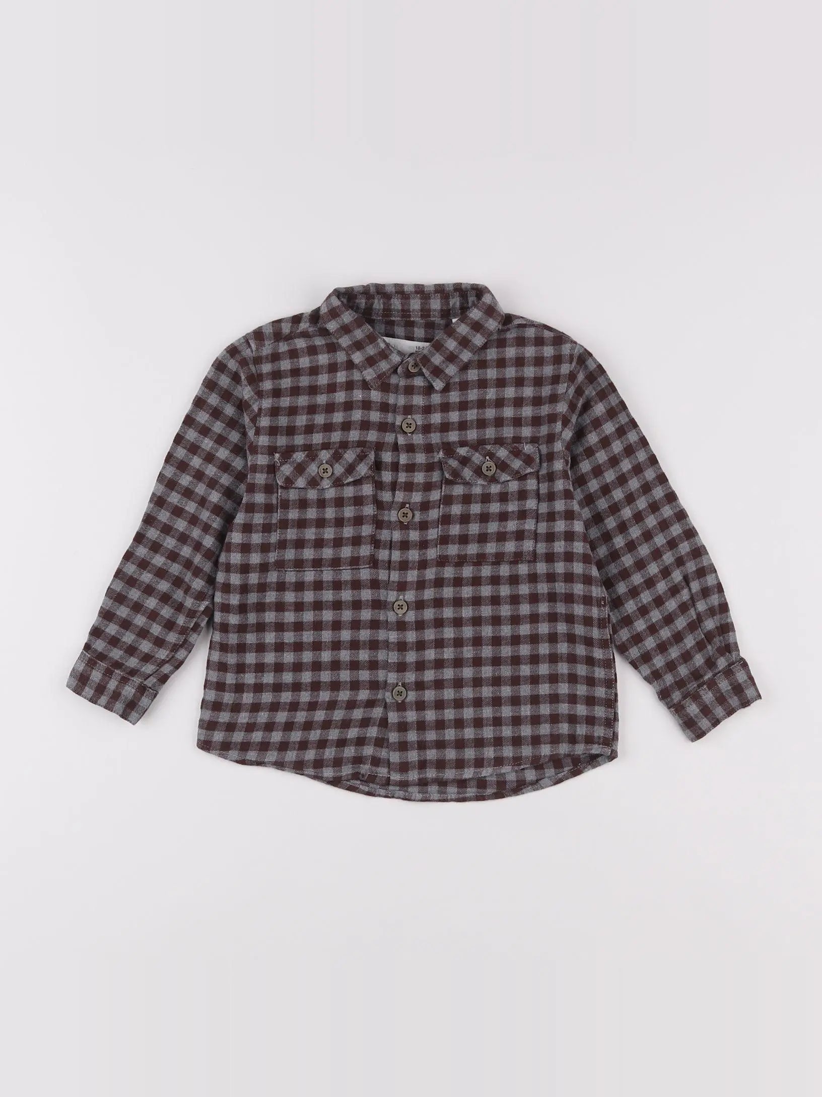 Zara - chemise marron - 18 mois à 2 ans