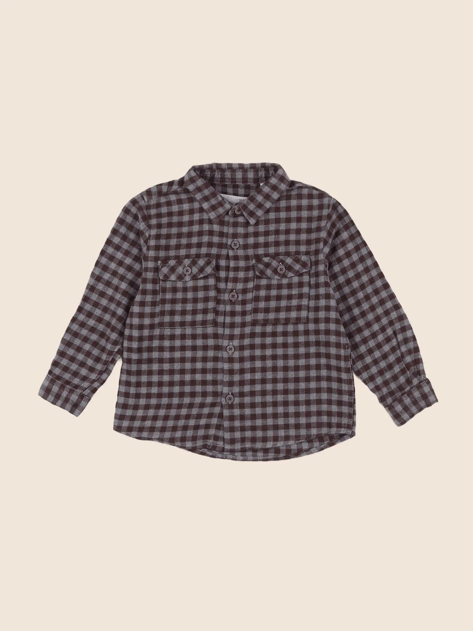 Zara - chemise marron - 18 mois à 2 ans