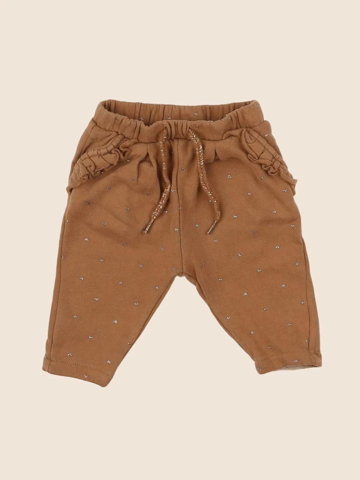 Vertbaudet - jogging marron, or - 3 mois
