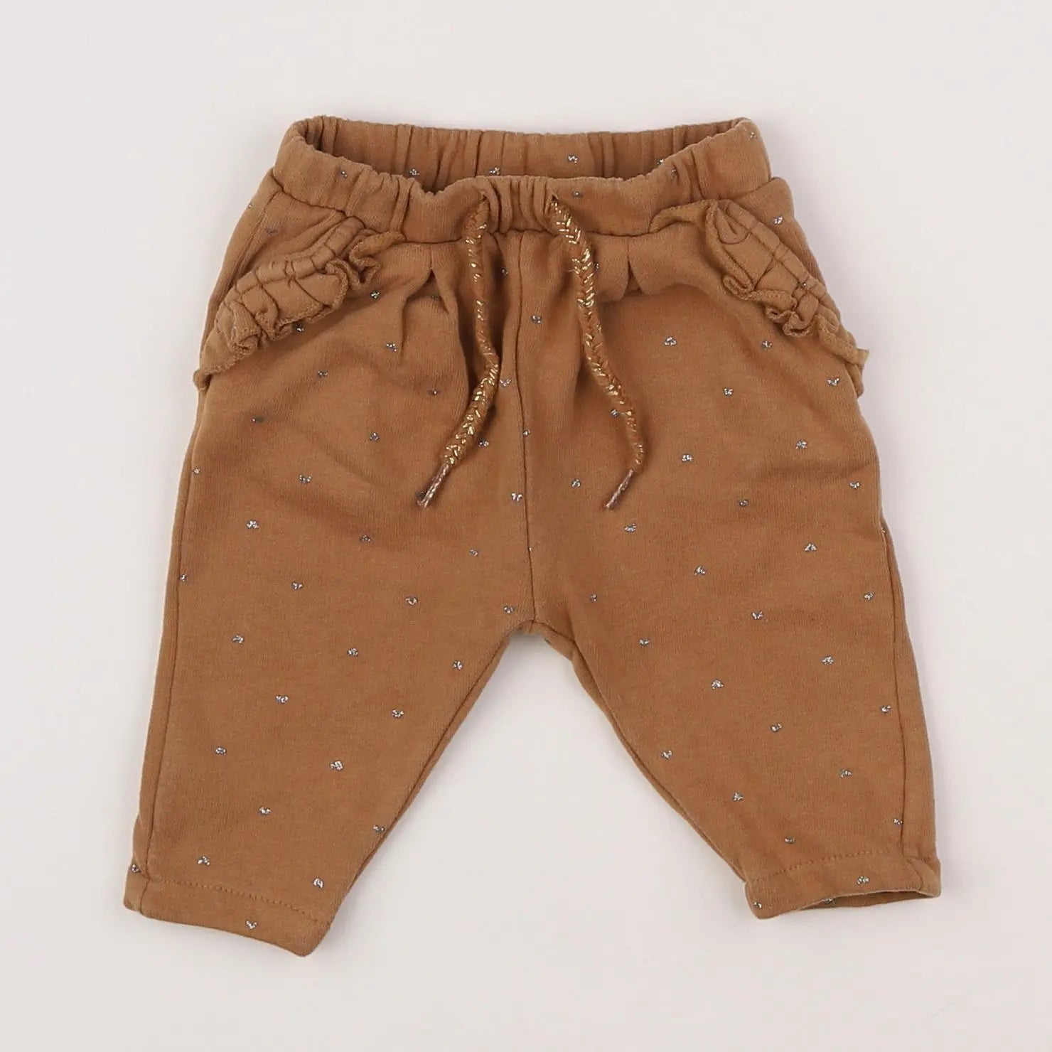 Vertbaudet - jogging marron, or - 3 mois