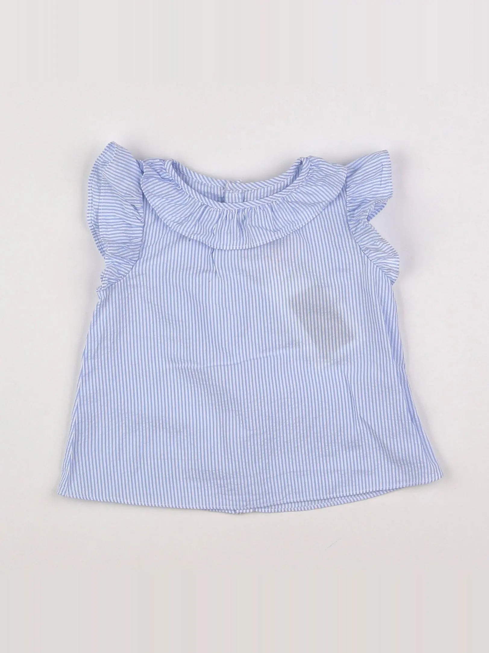 Jacadi - blouse blanc, bleu - 12 mois