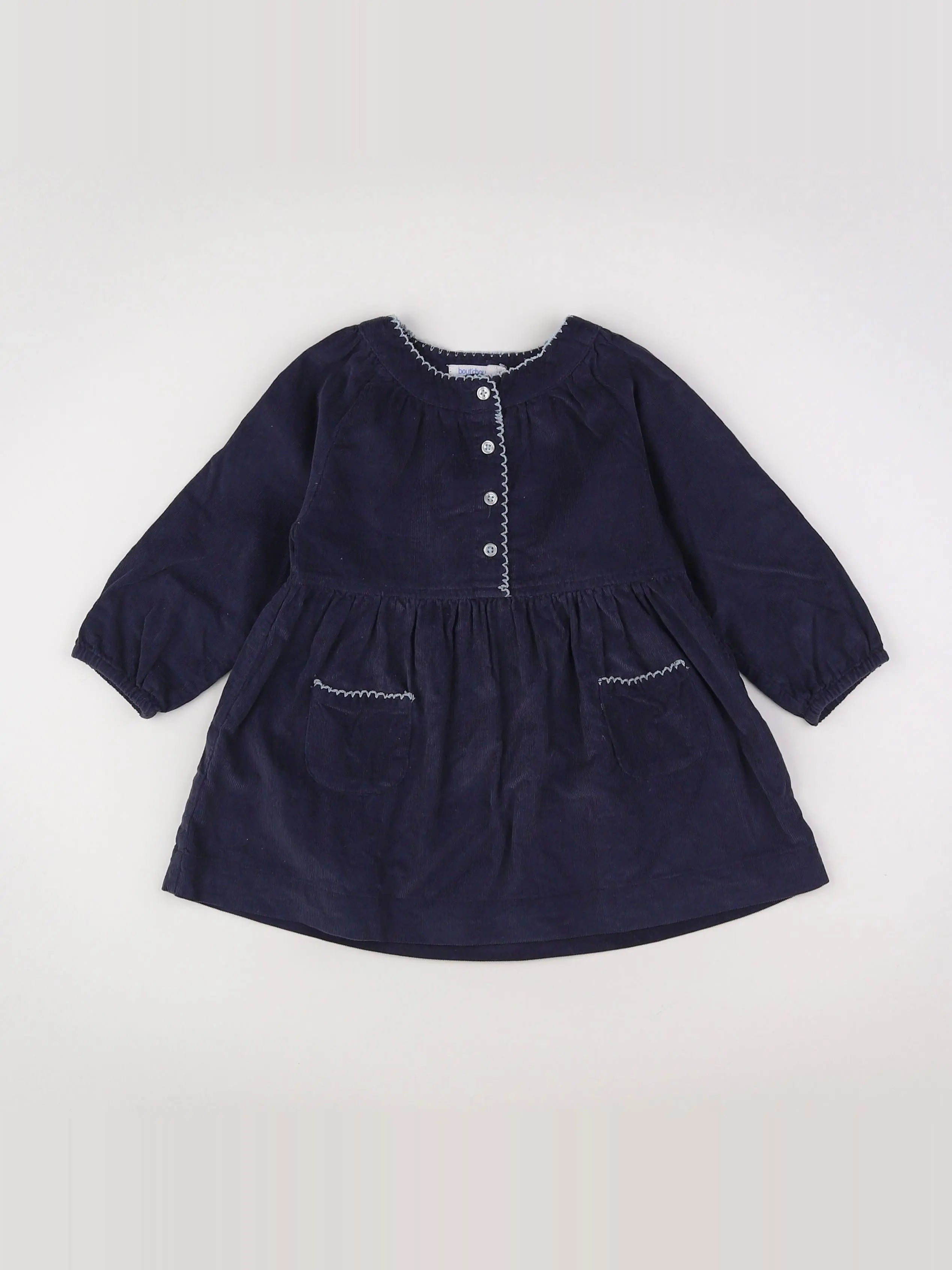 Boutchou - robe bleu - 12 mois