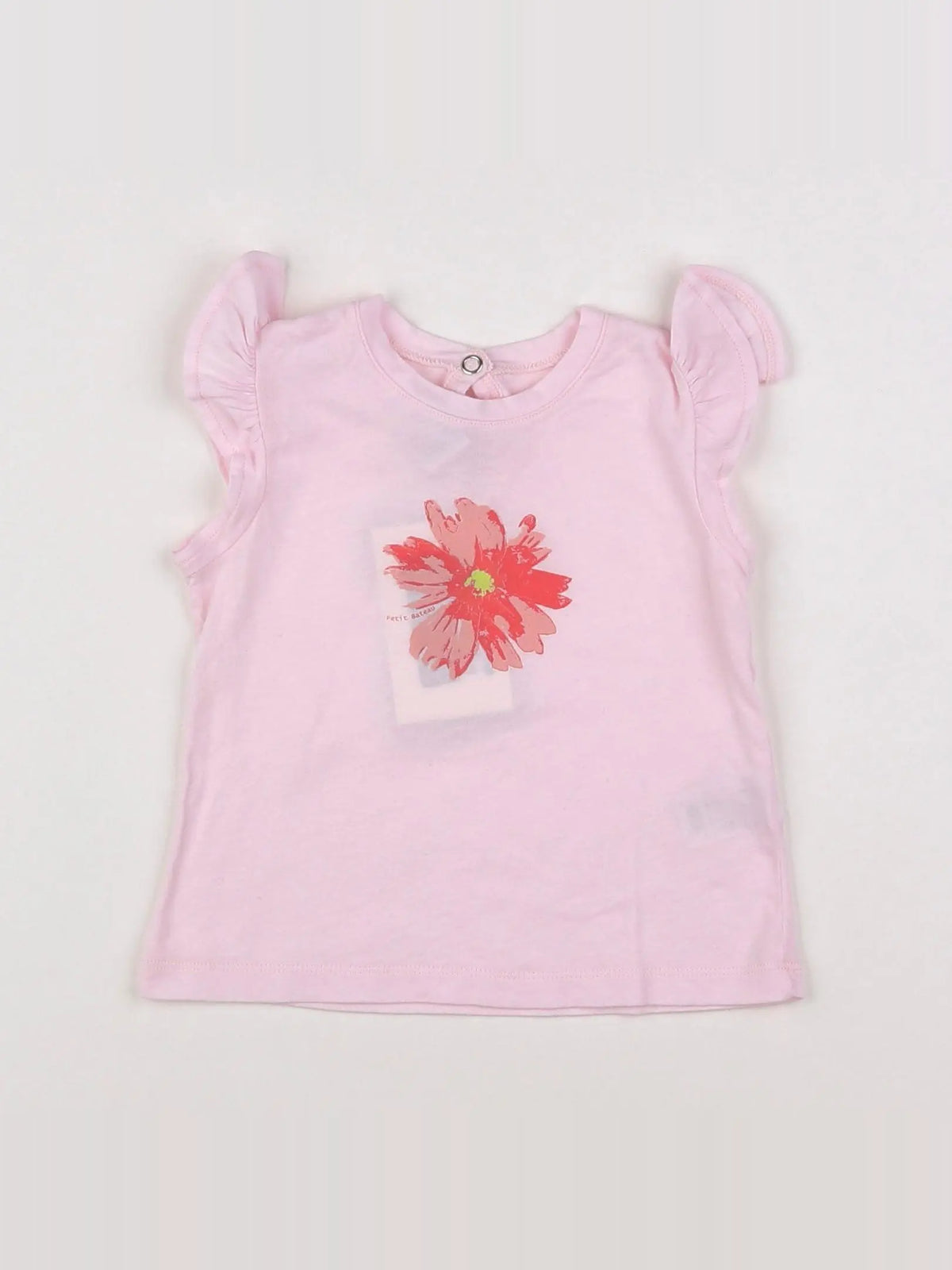 Petit Bateau - tee-shirt rose - 12 mois