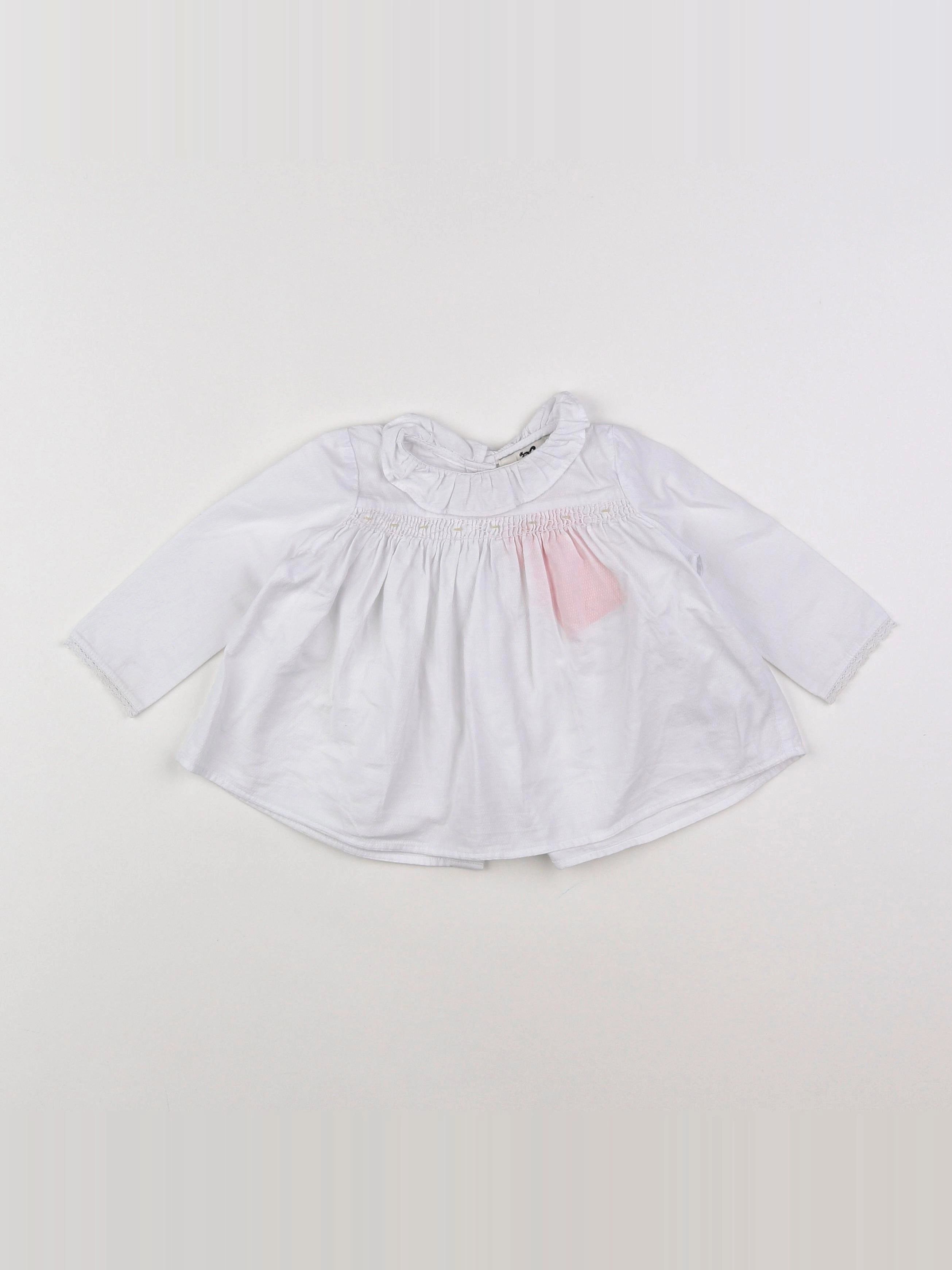 Cyrillus - blouse blanc - 9 mois