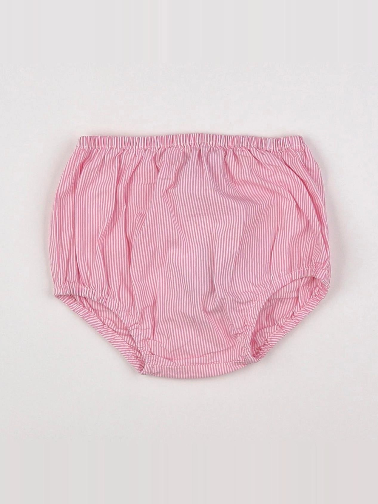 Jacadi - bloomer blanc, rose - 12 mois