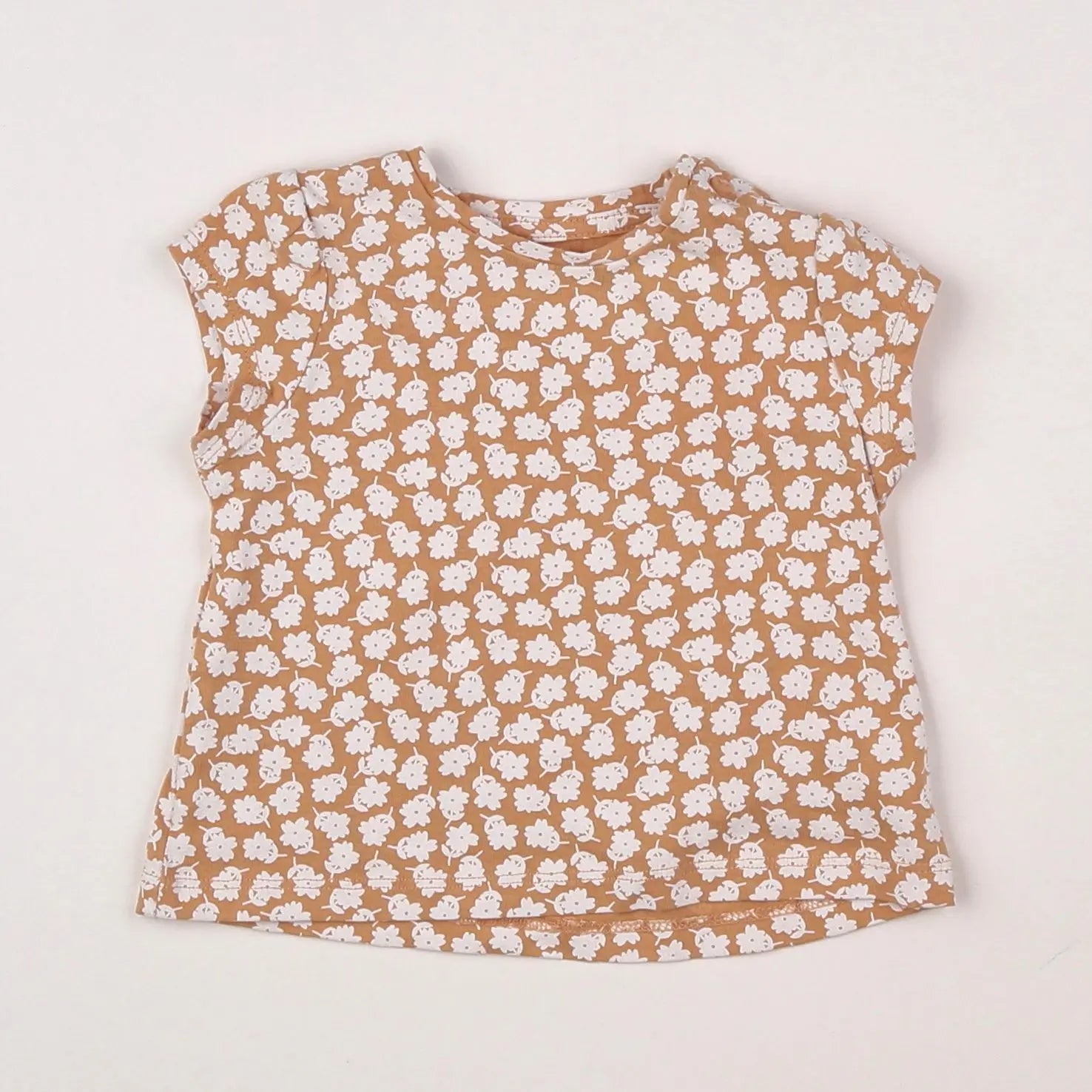 Vertbaudet - tee-shirt marron - 6 mois