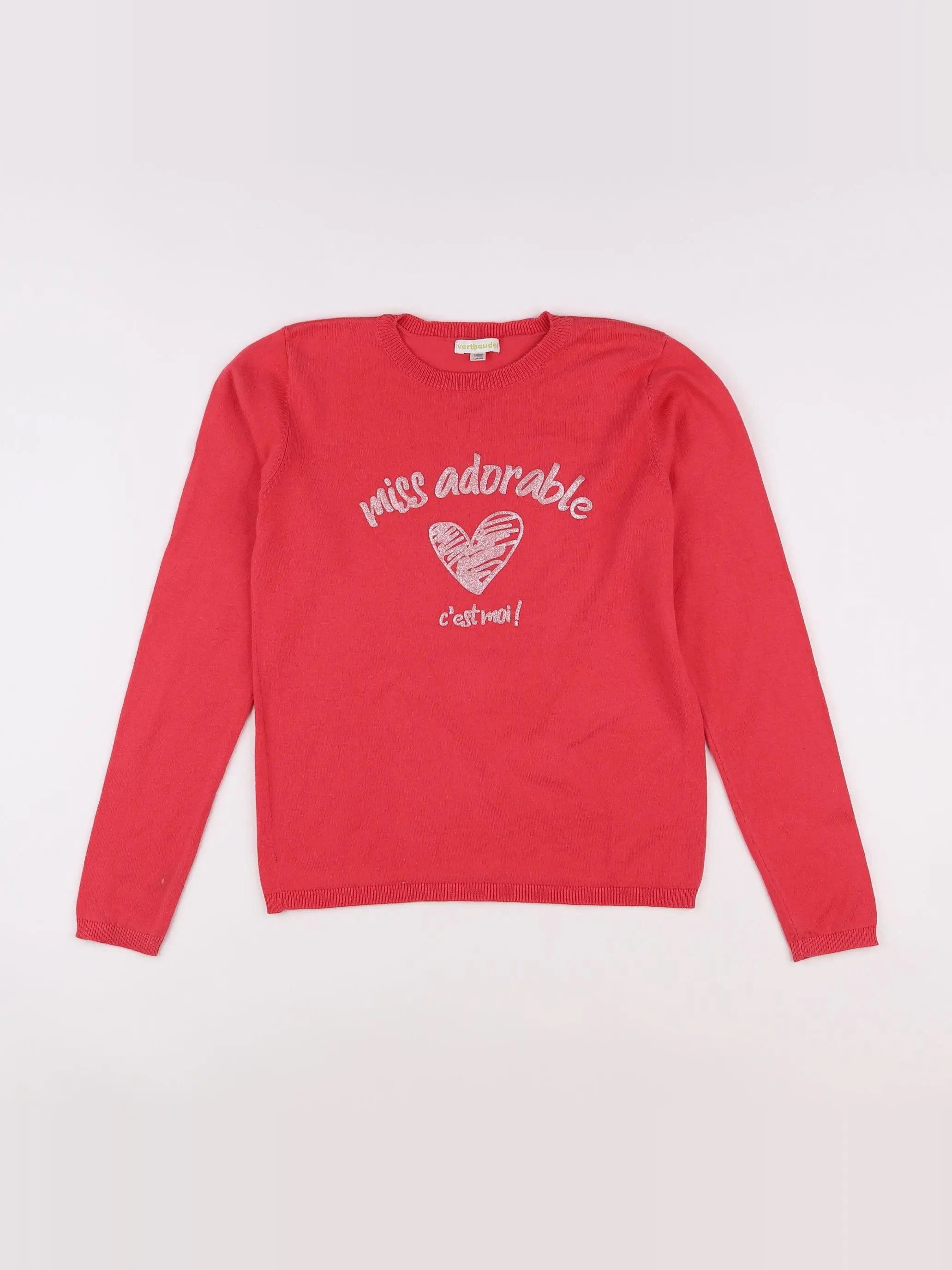 Vertbaudet - pull rose - 10 ans