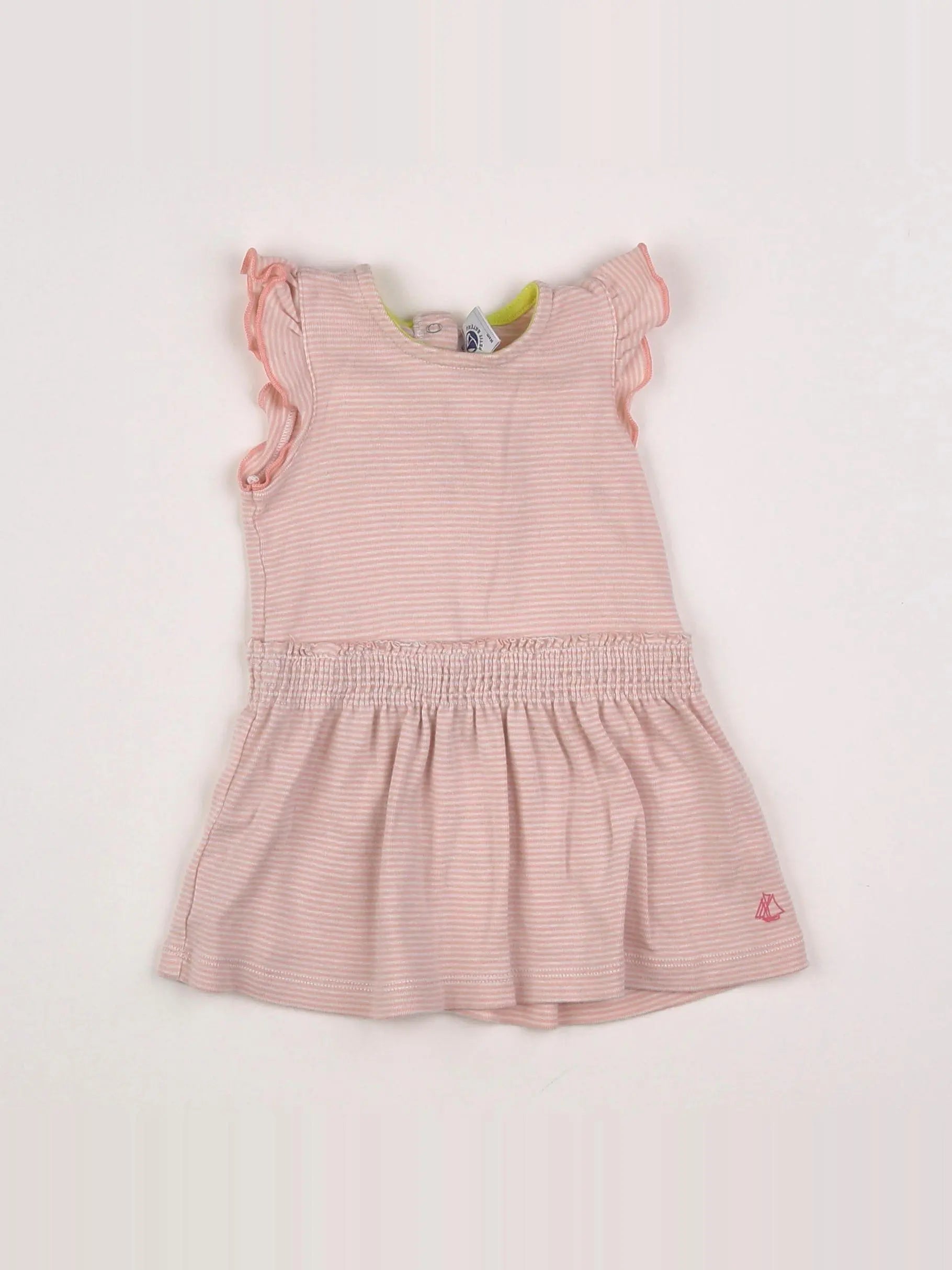 Petit Bateau - robe rose - 6 mois