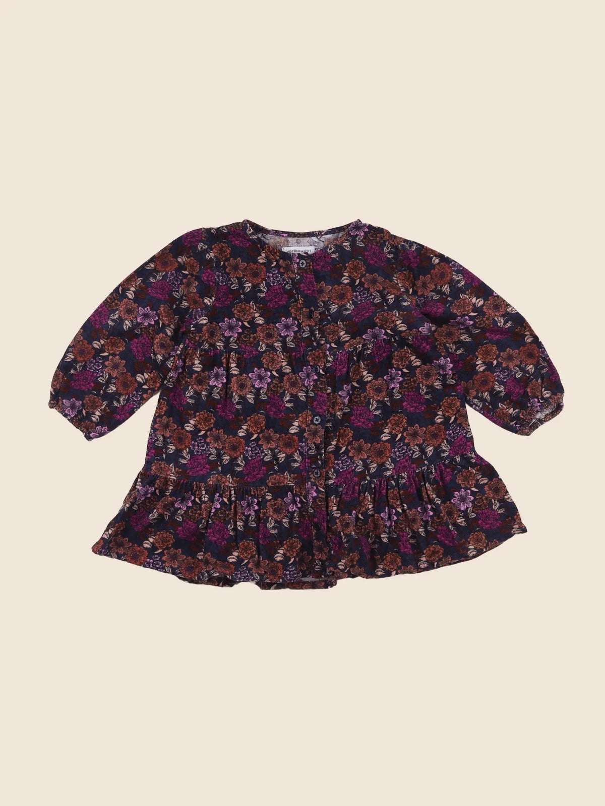 Vertbaudet - robe violet, bleu - 2 ans