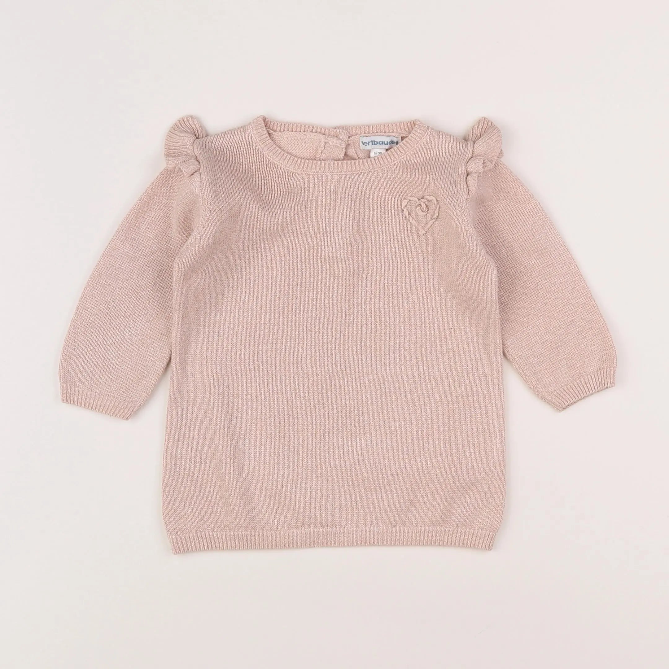Vertbaudet - robe rose - 6 mois