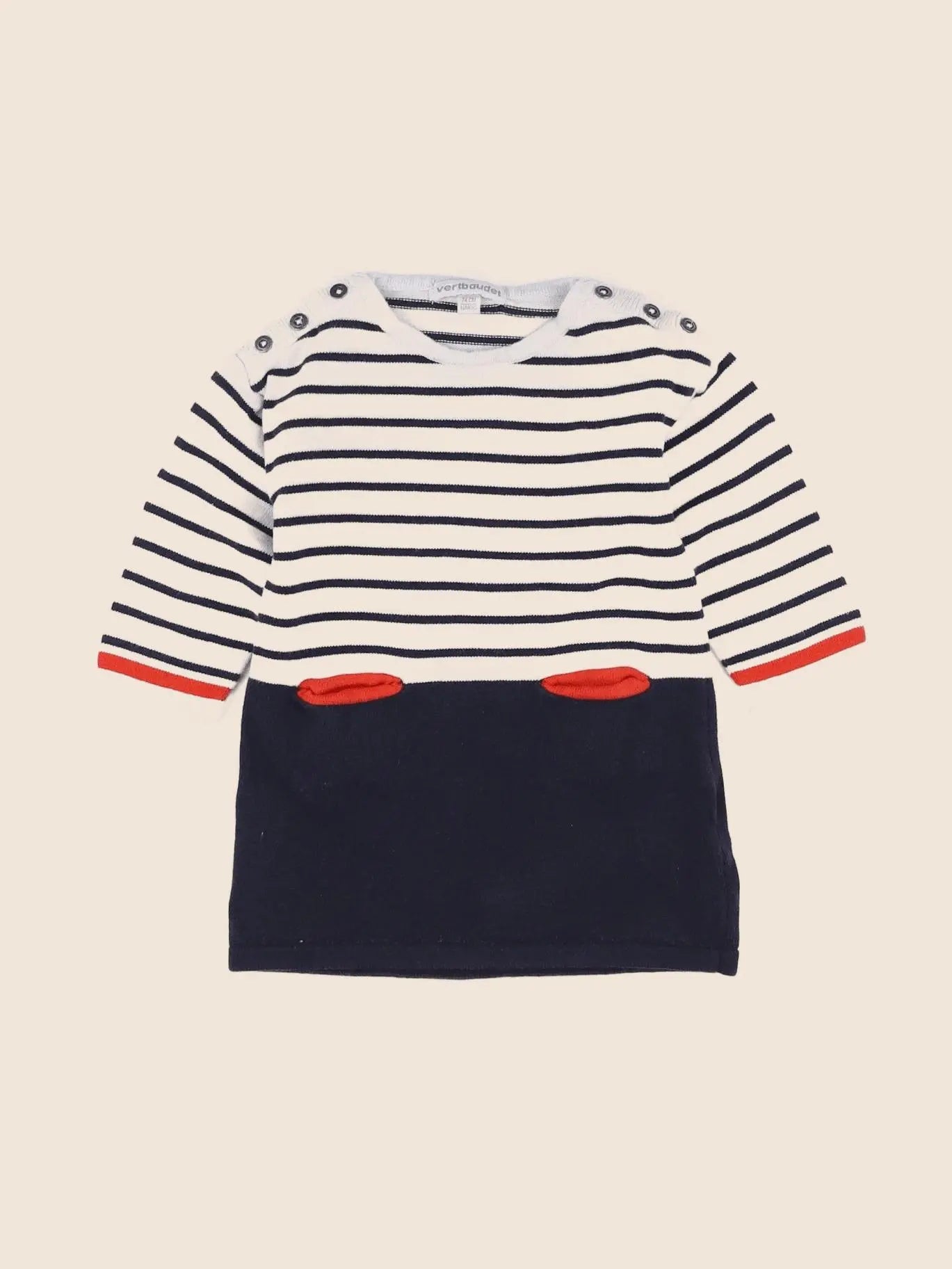 Vertbaudet - robe bleu - 12 mois