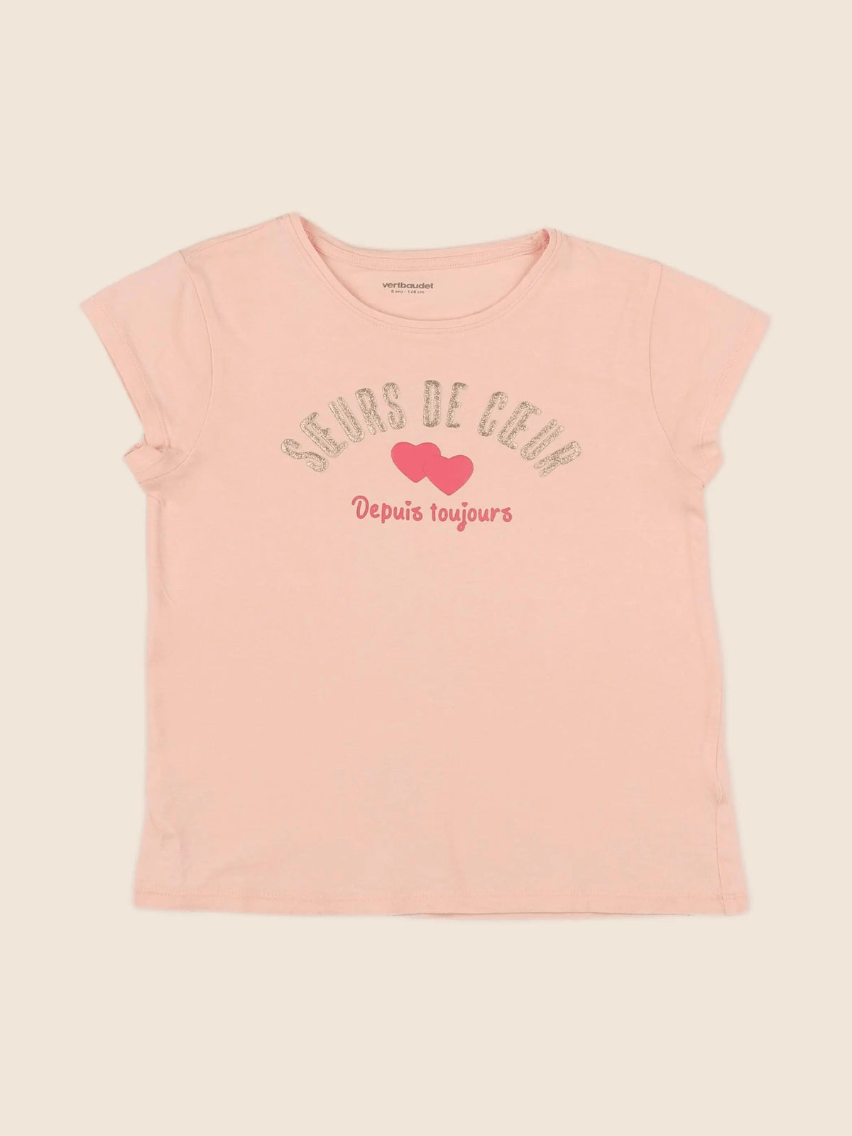 Vertbaudet - tee-shirt rose - 8 ans