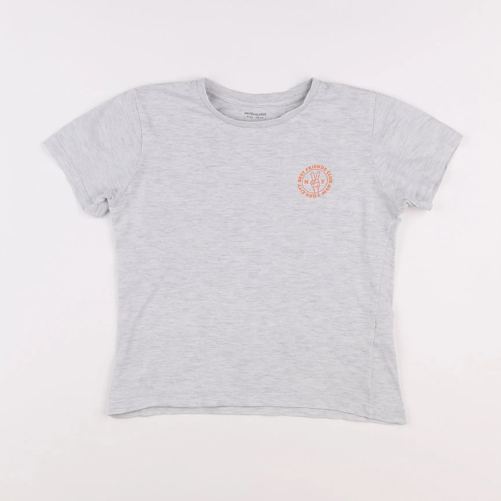 Vertbaudet - tee-shirt gris - 8 ans