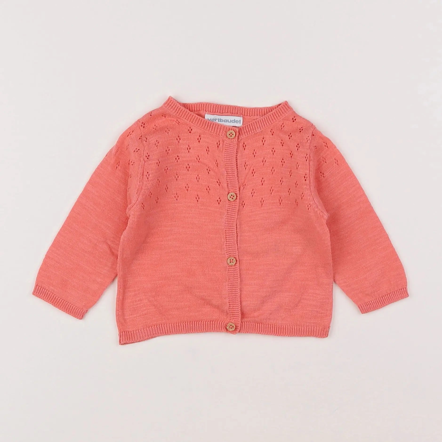 Vertbaudet - gilet rose - 3 mois