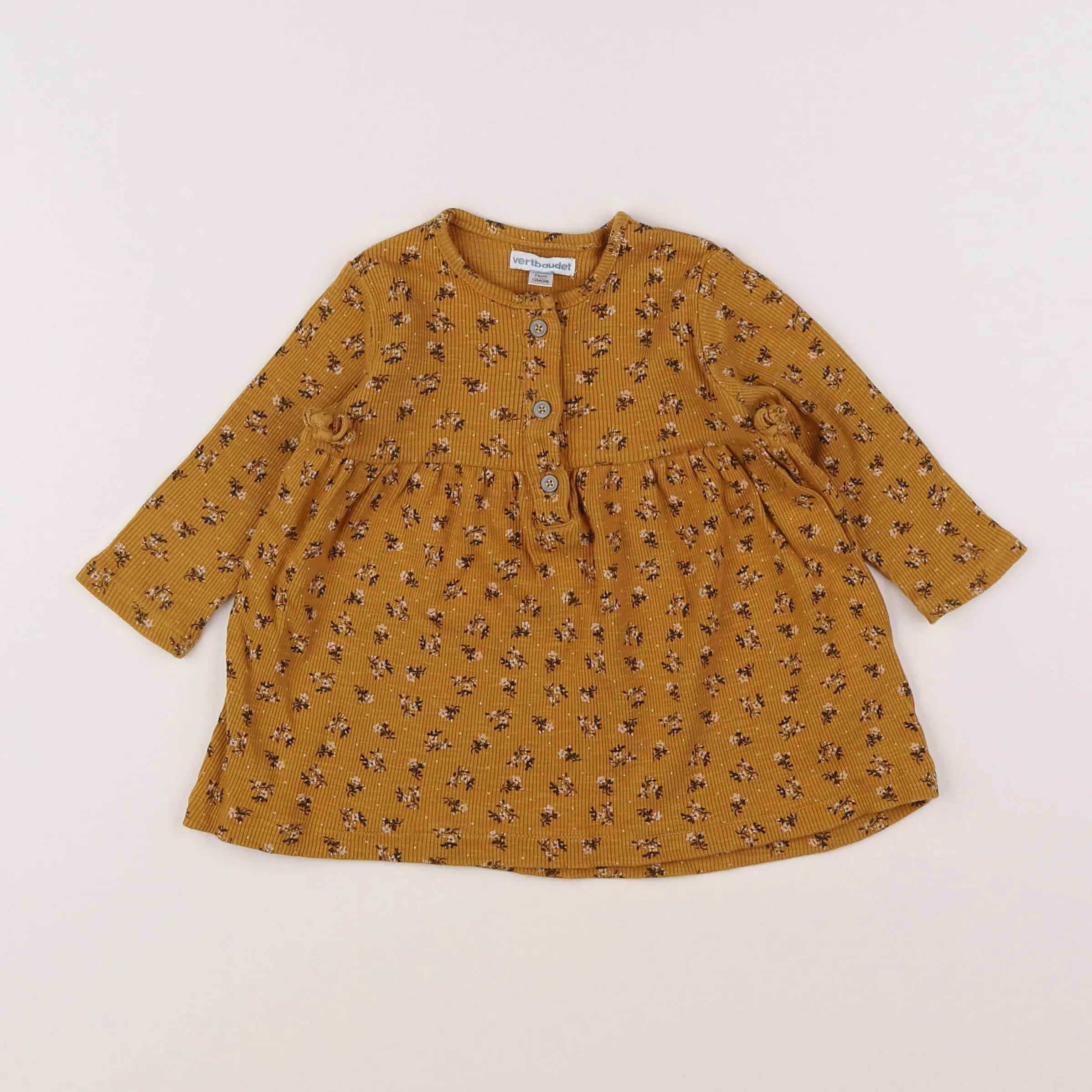 Vertbaudet - robe jaune - 12 mois