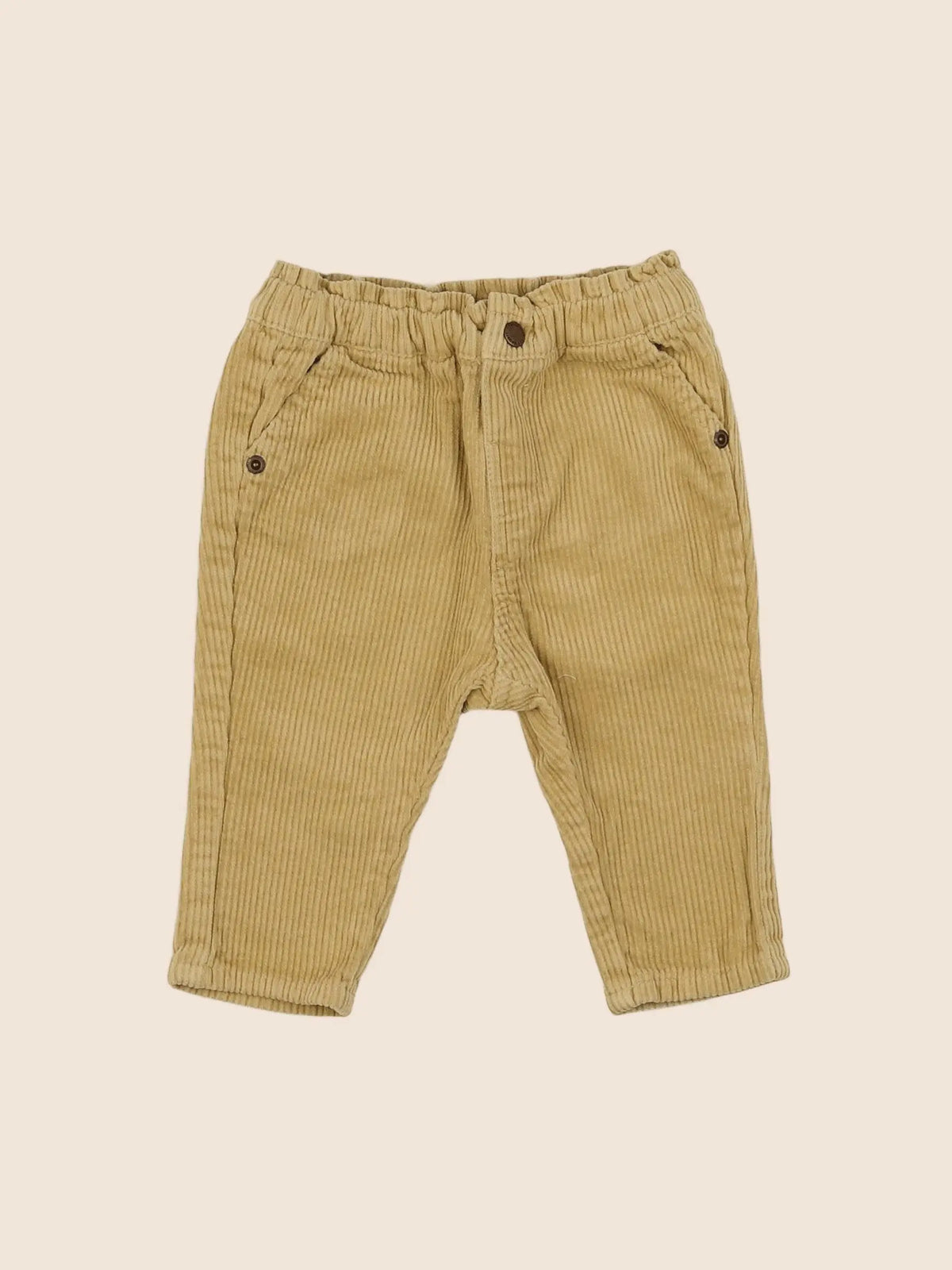 Vertbaudet - pantalon jaune - 6 mois