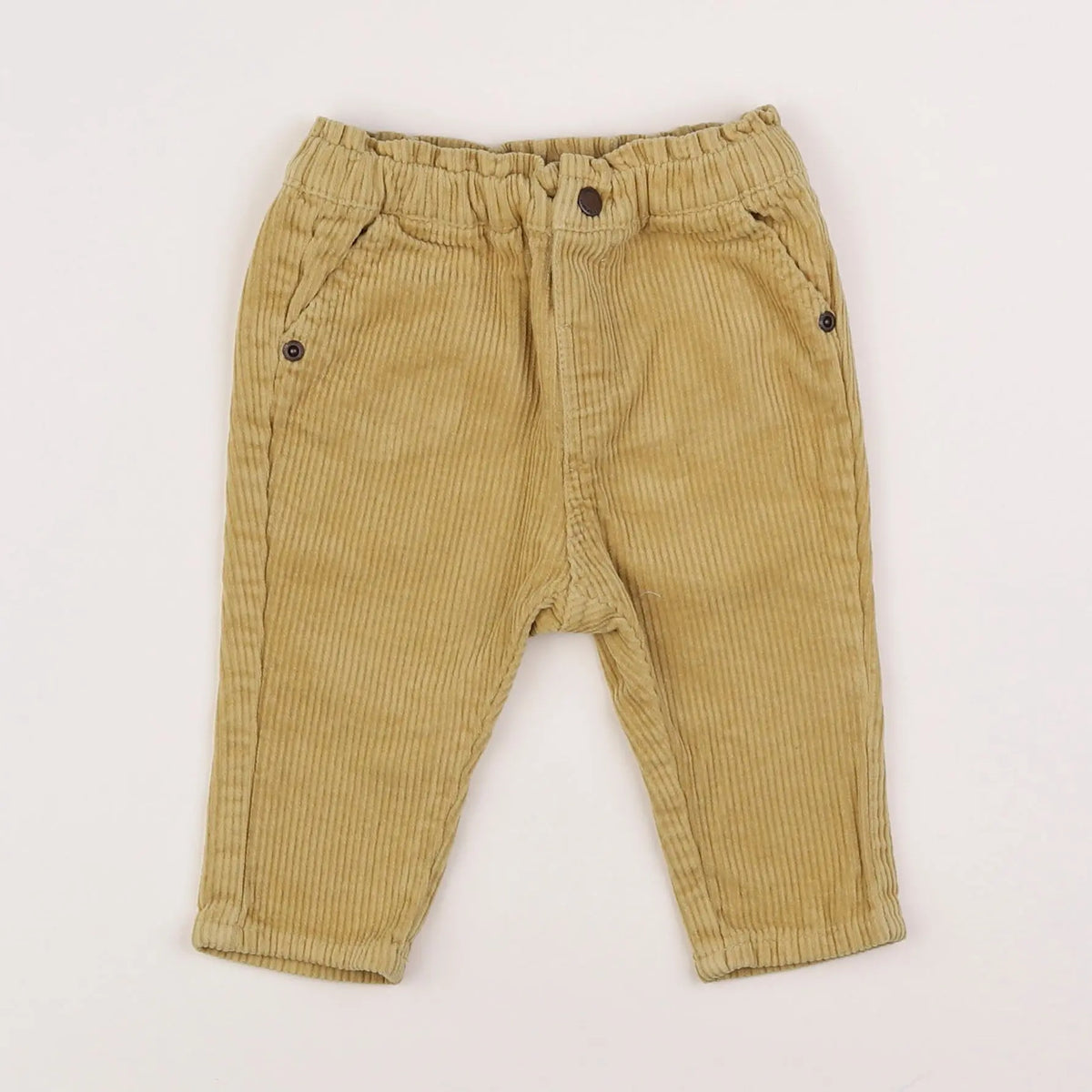 Vertbaudet - pantalon jaune - 6 mois