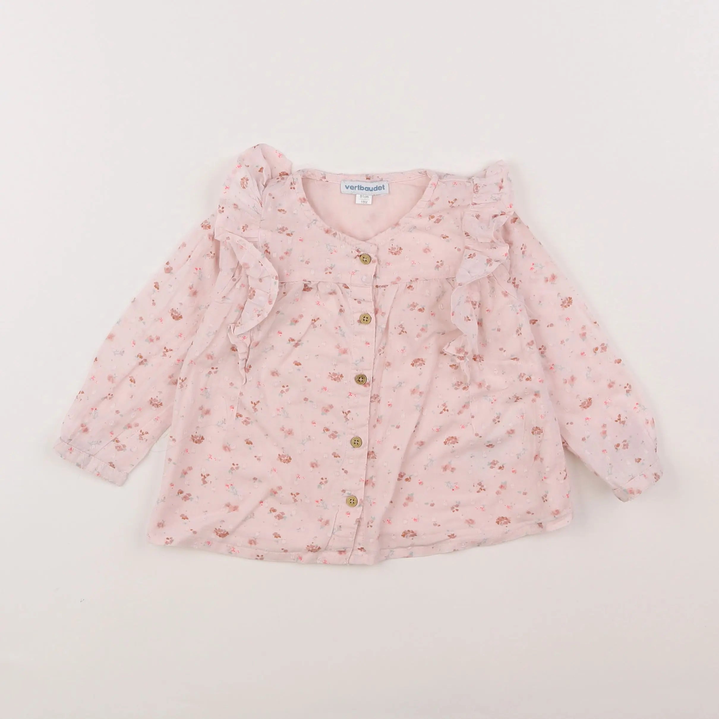 Vertbaudet - blouse rose - 18 mois