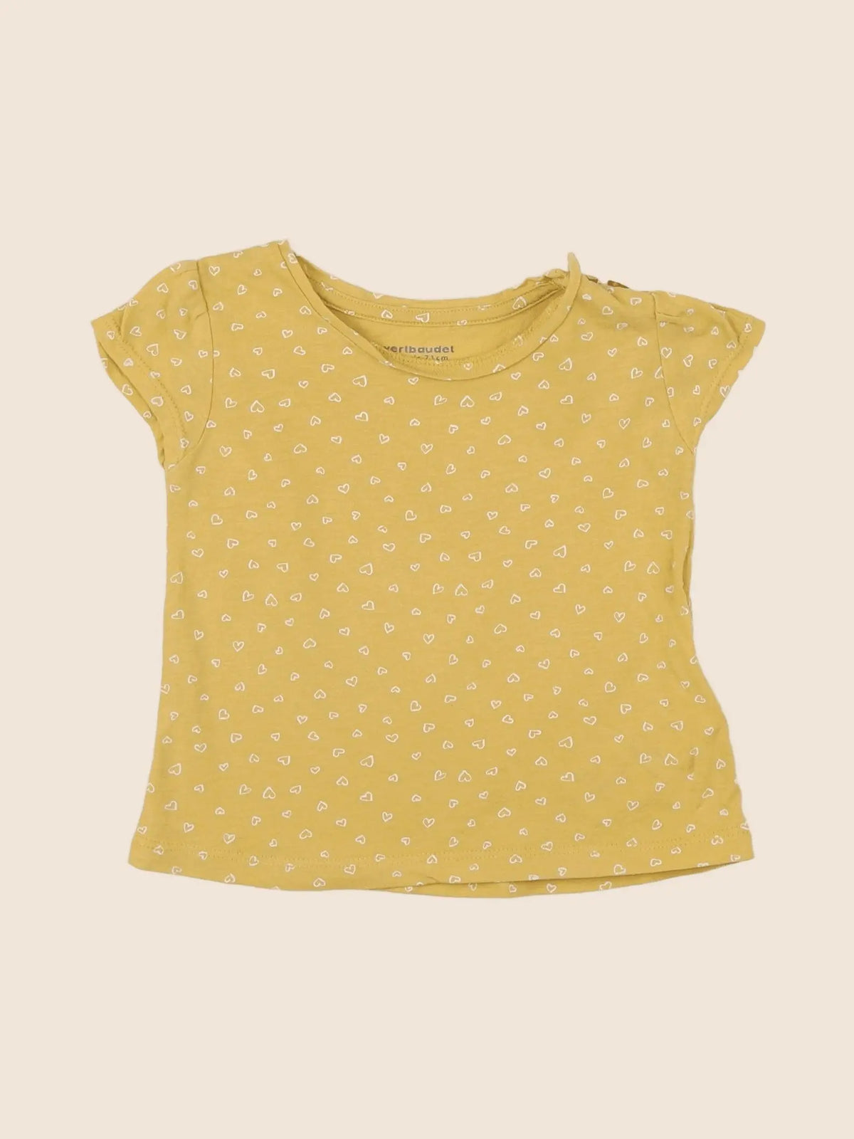 Vertbaudet - tee-shirt jaune - 9 mois