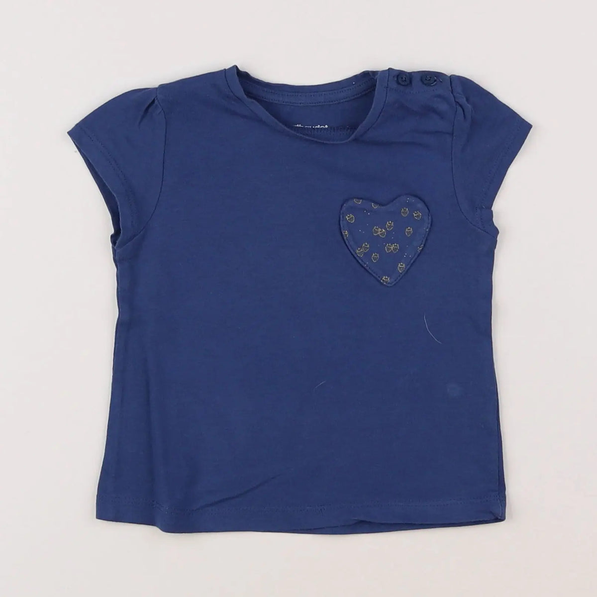 Vertbaudet - tee-shirt bleu - 12 mois