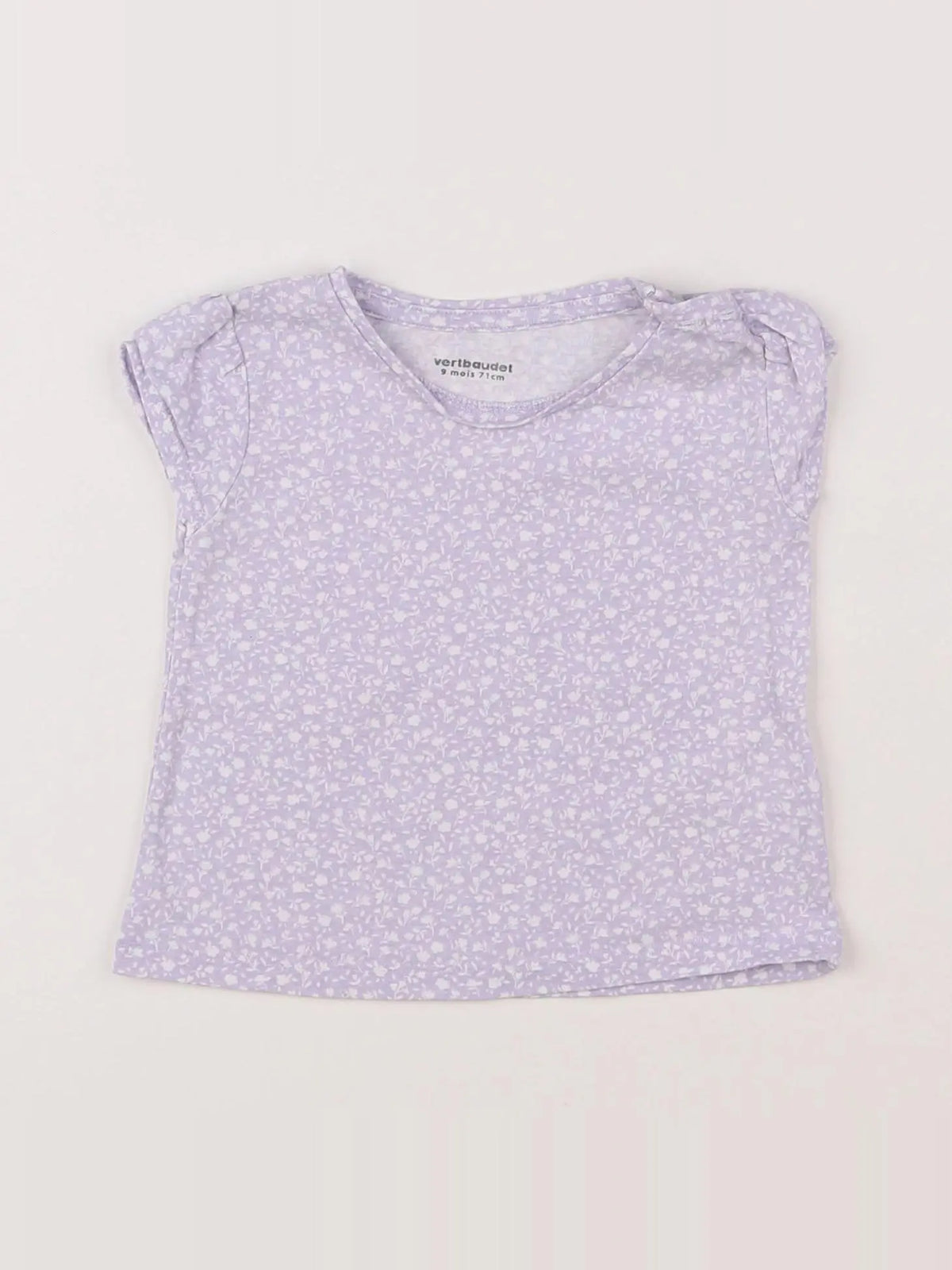 Vertbaudet - tee-shirt violet - 9 mois