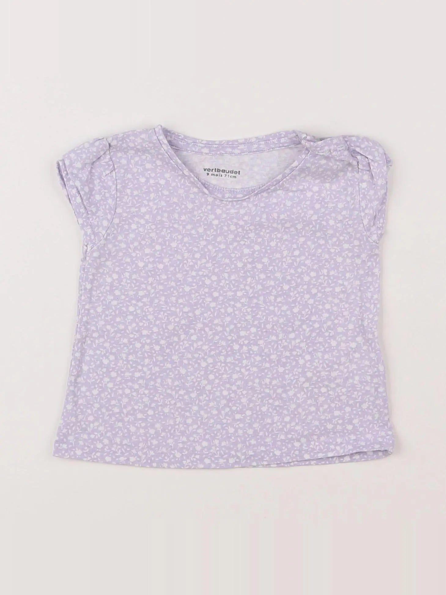 Vertbaudet - tee-shirt violet - 9 mois