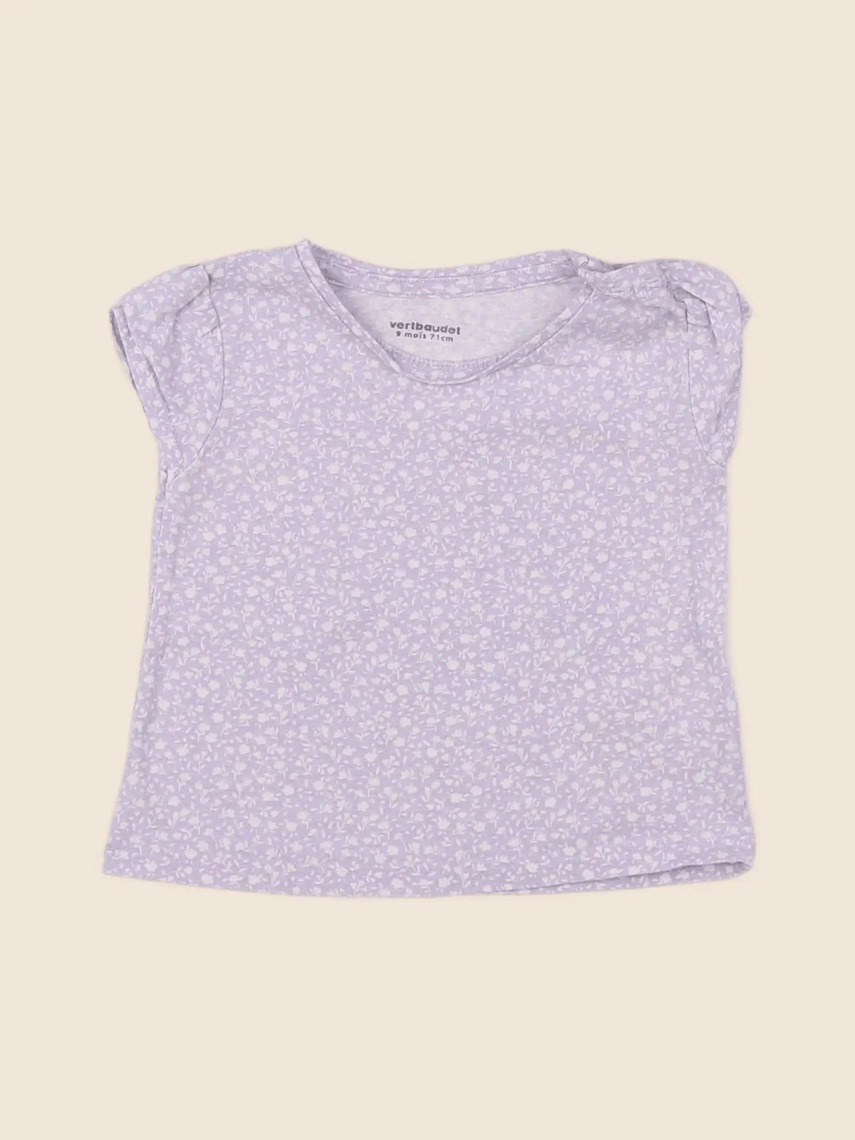 Vertbaudet - tee-shirt violet - 9 mois